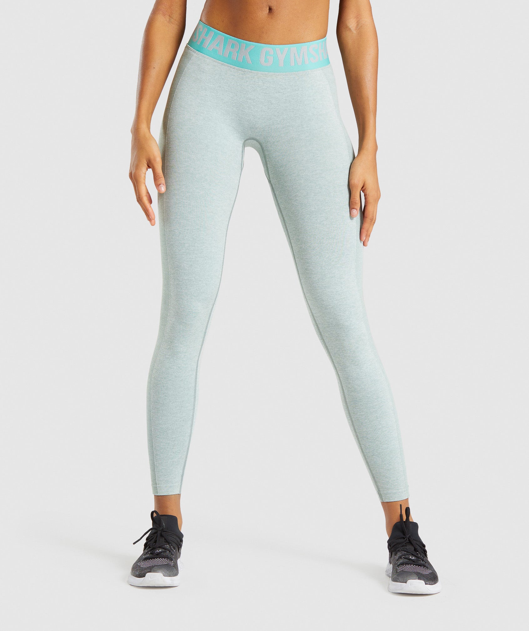 Gymshark Flex Low Rise Leggings - Light Green Marl/Light Green