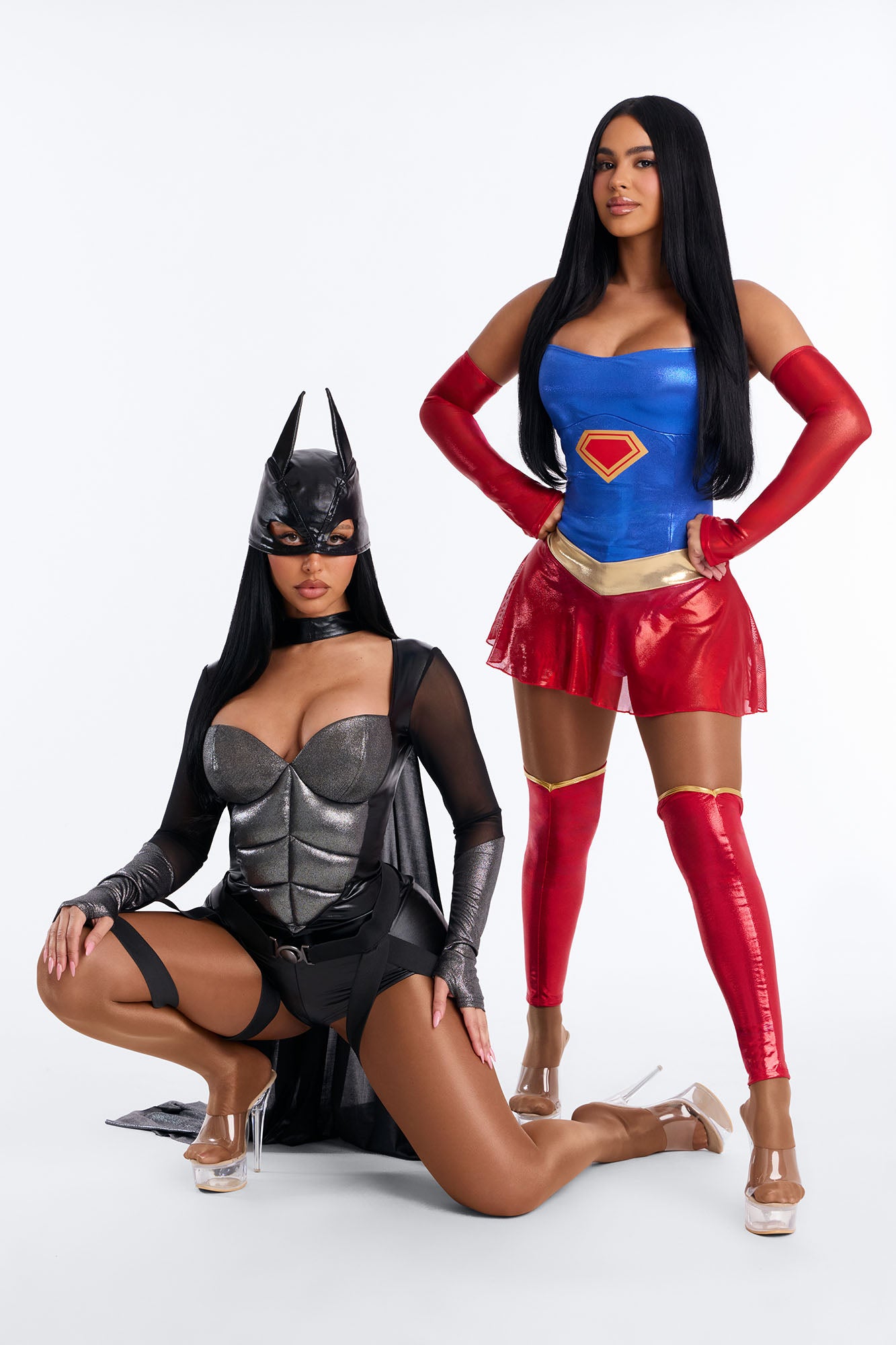 Super Tease 3 Piece Costume Set - Red/combo
