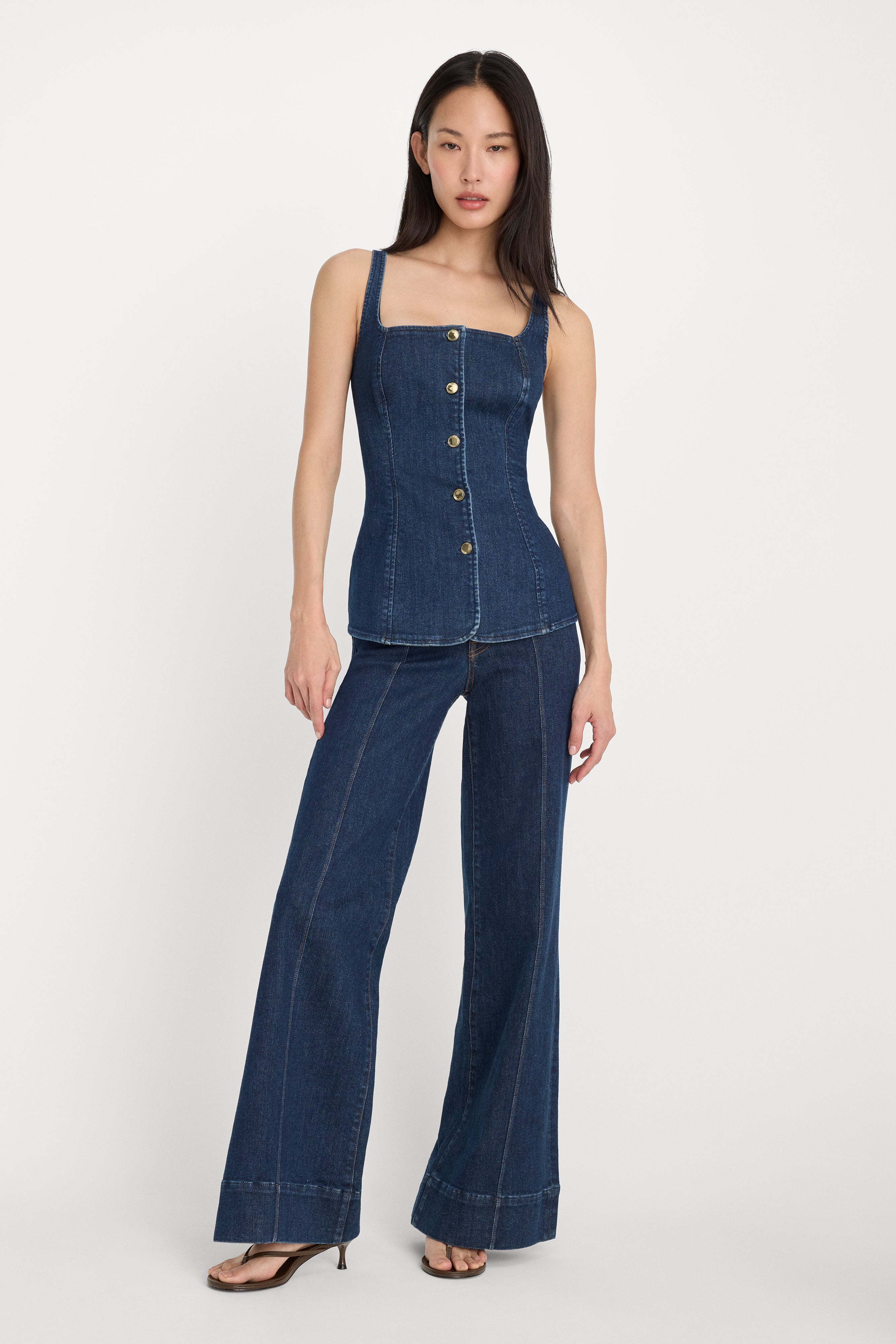 GOOD WAIST PALAZZO JEANS | INDIGO1169