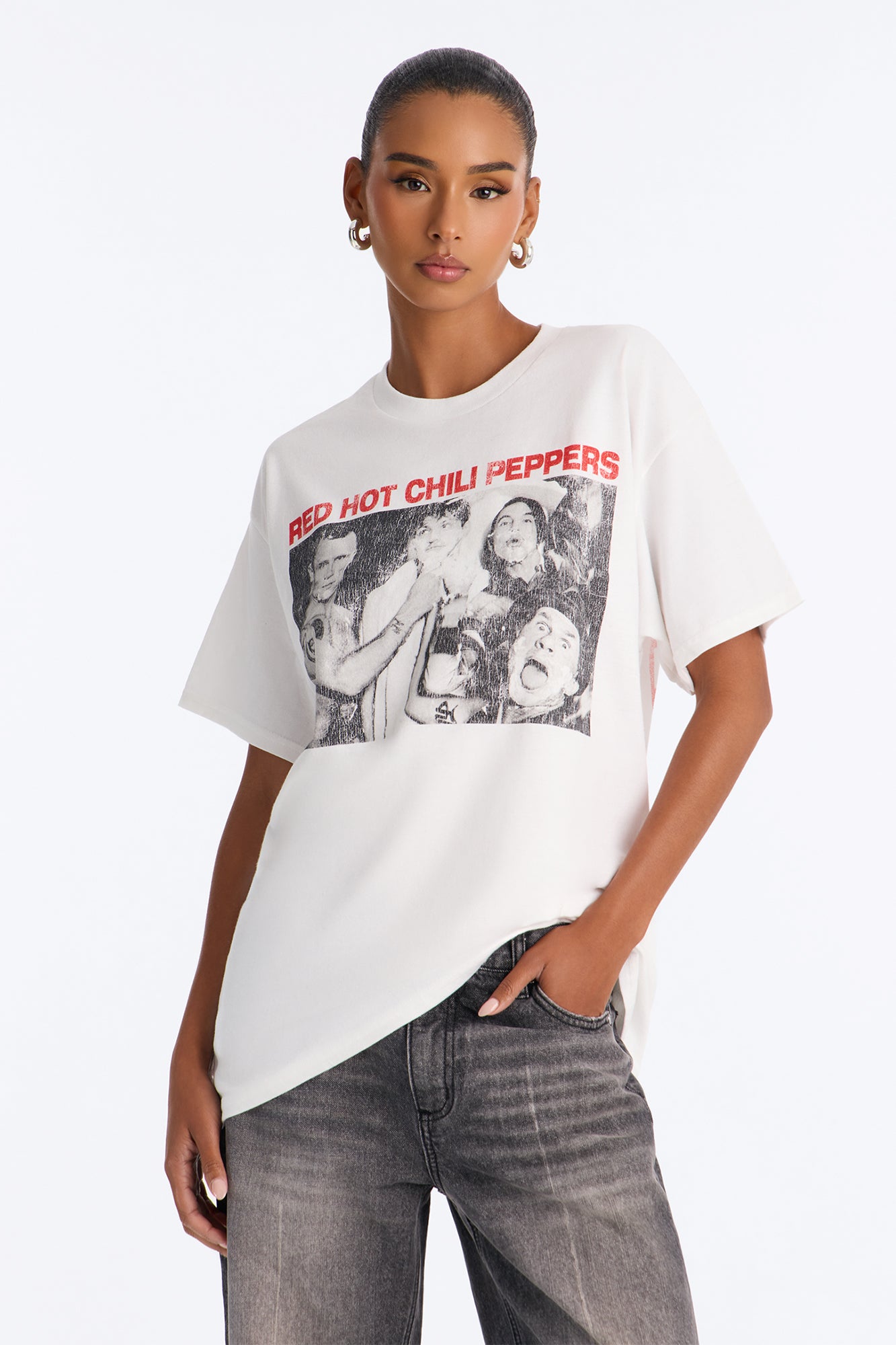 Red Hot Chili Peppers Classic Band Tee - White