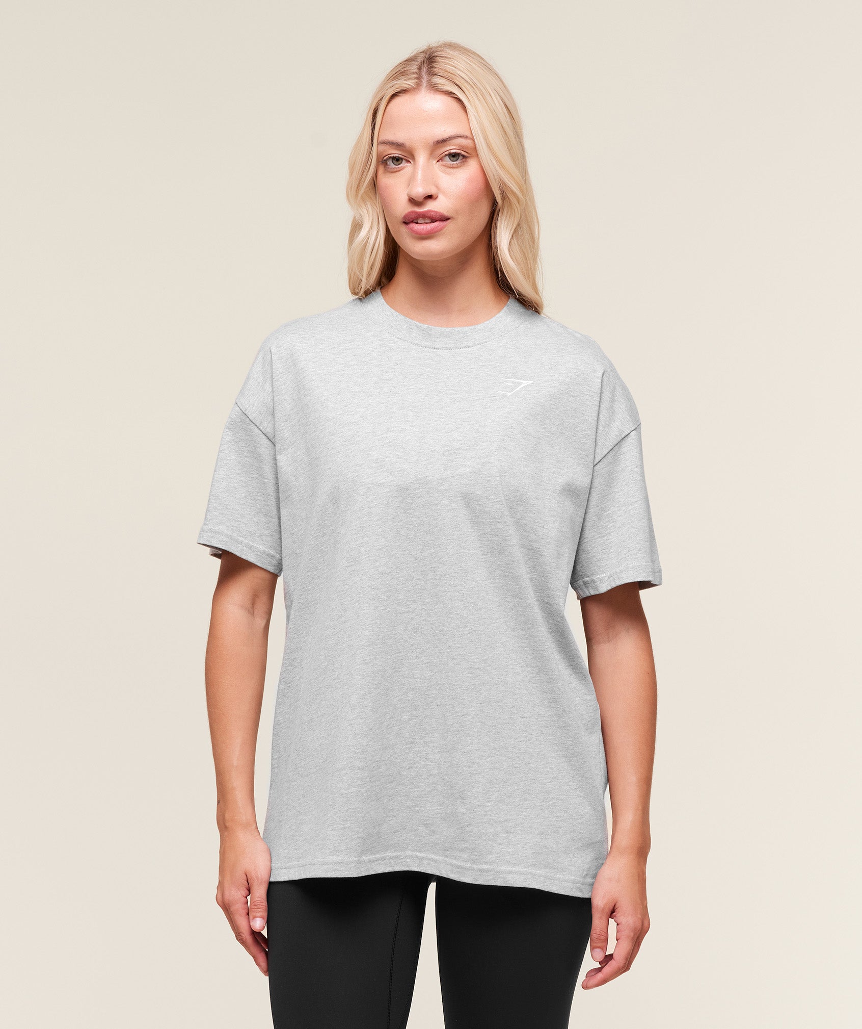 Gymshark Training Oversized T-Shirt - Light Grey Core Marl