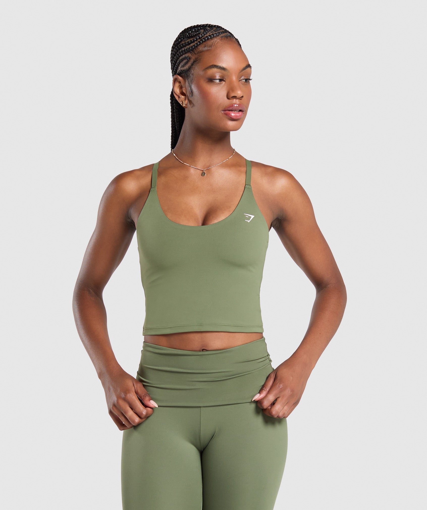 Gymshark Training Shelf Cami Tank - Core Olive