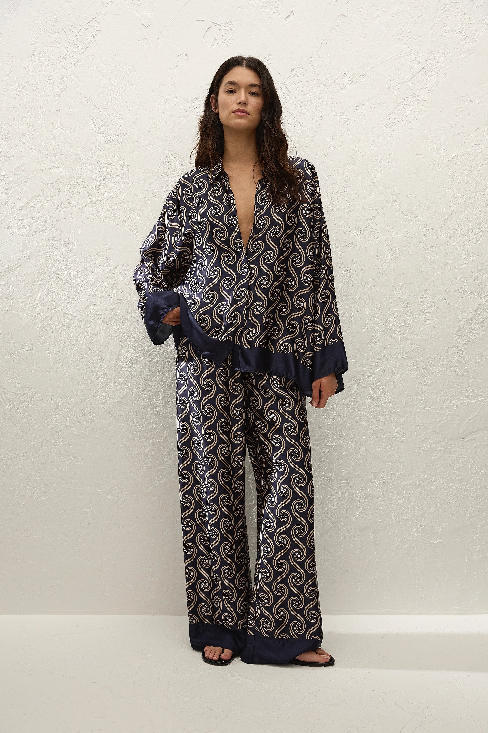 Jensen Pant Juanita Swirl Indigo - Final Sale