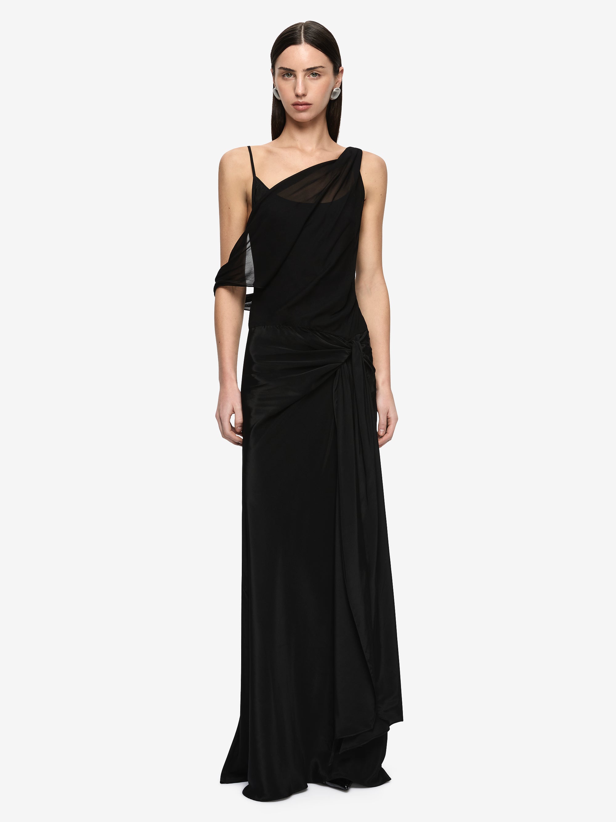 ANIKA LAYERED MAXI DRESS - BLACK