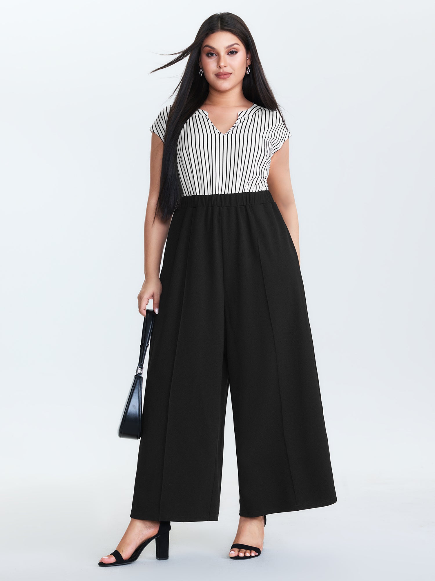 Striped Color Contrast Jumpsuit