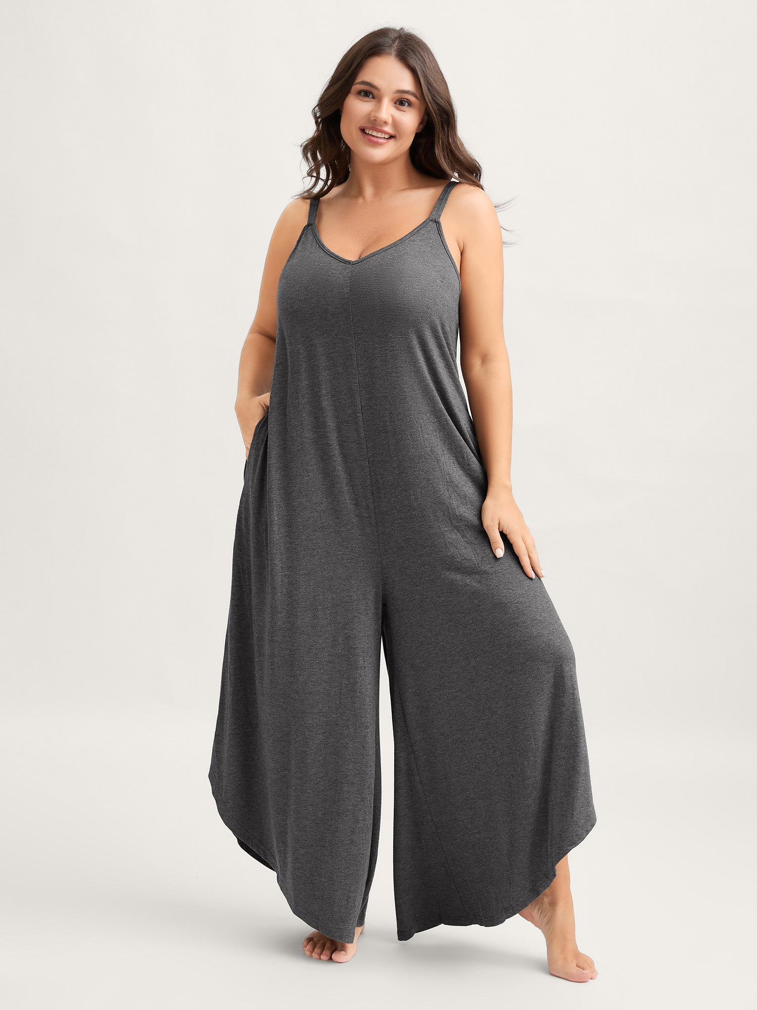 Supersoft Wide-Leg Cami Lounge Jumpsuit