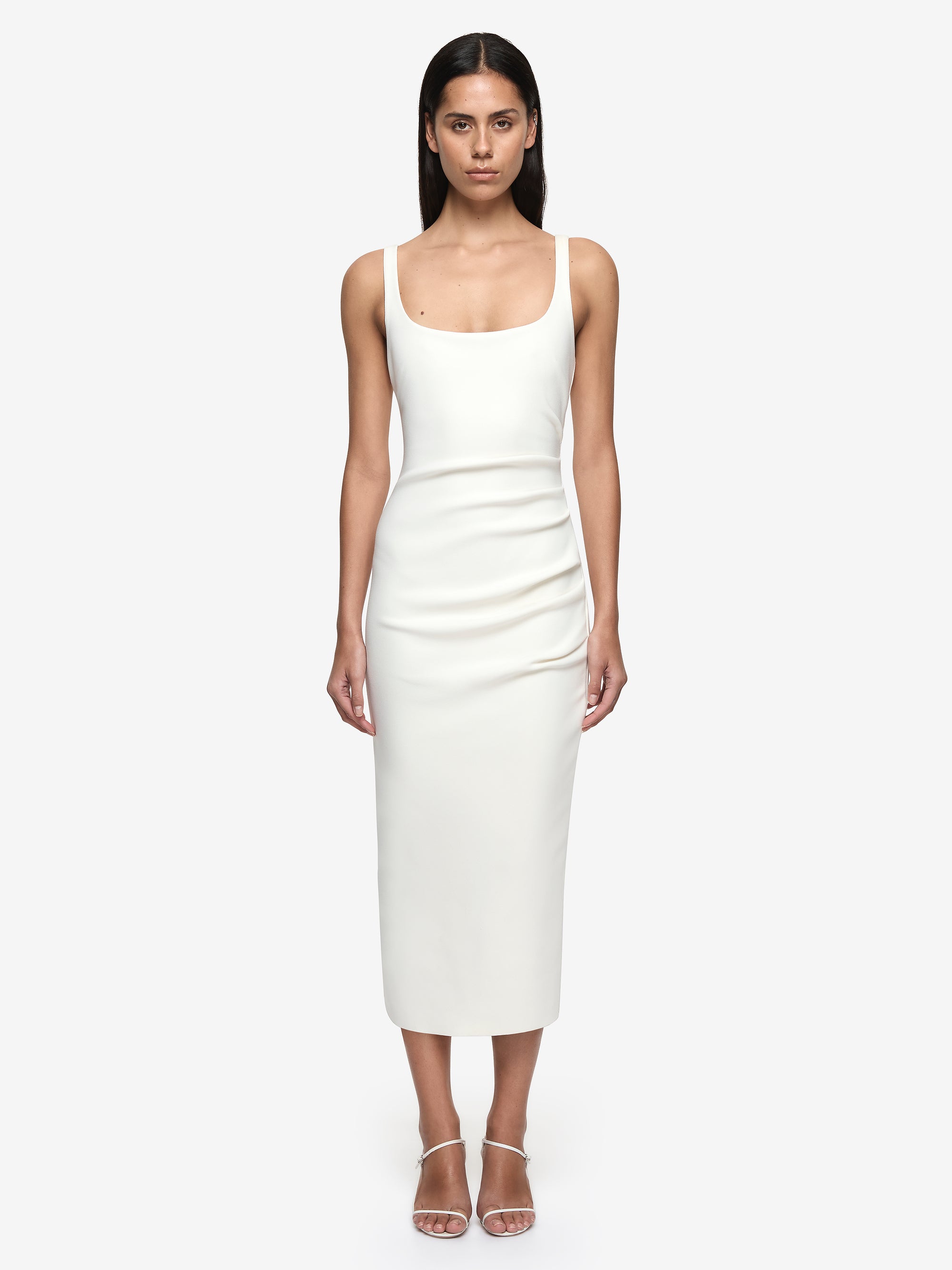 BE MINE SQUARE NECK DRESS - IVORY