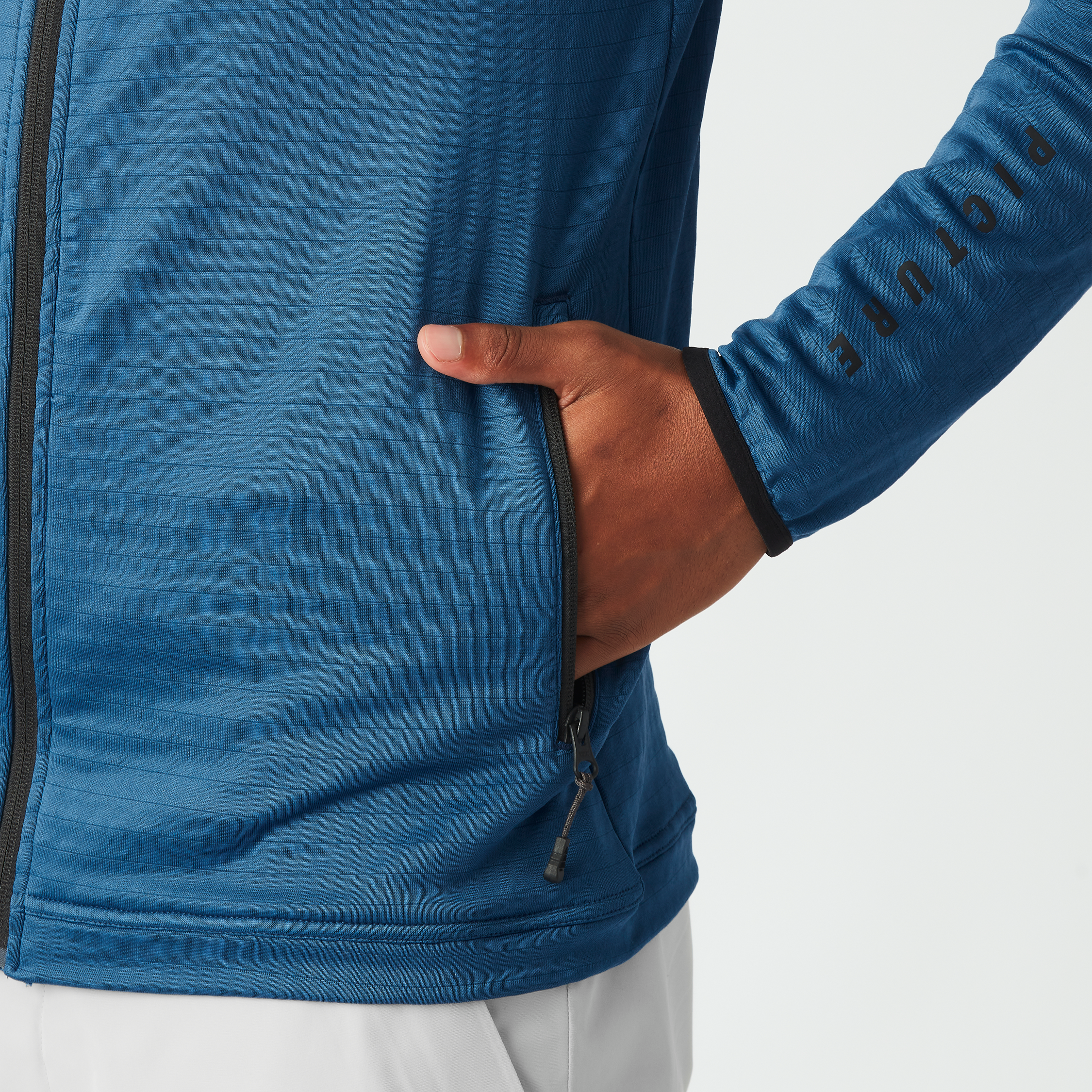 Polaire à capuche homme zippée BAKE GRID FZ