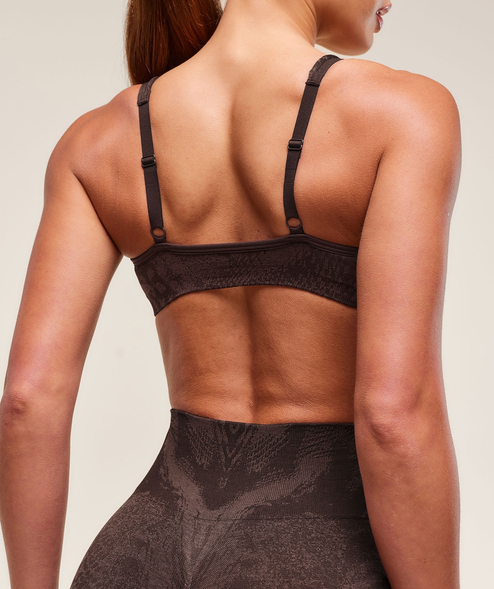 Gymshark Adapt Animal Seamless Twist Front Bra - Archive Brown/Soft Brown