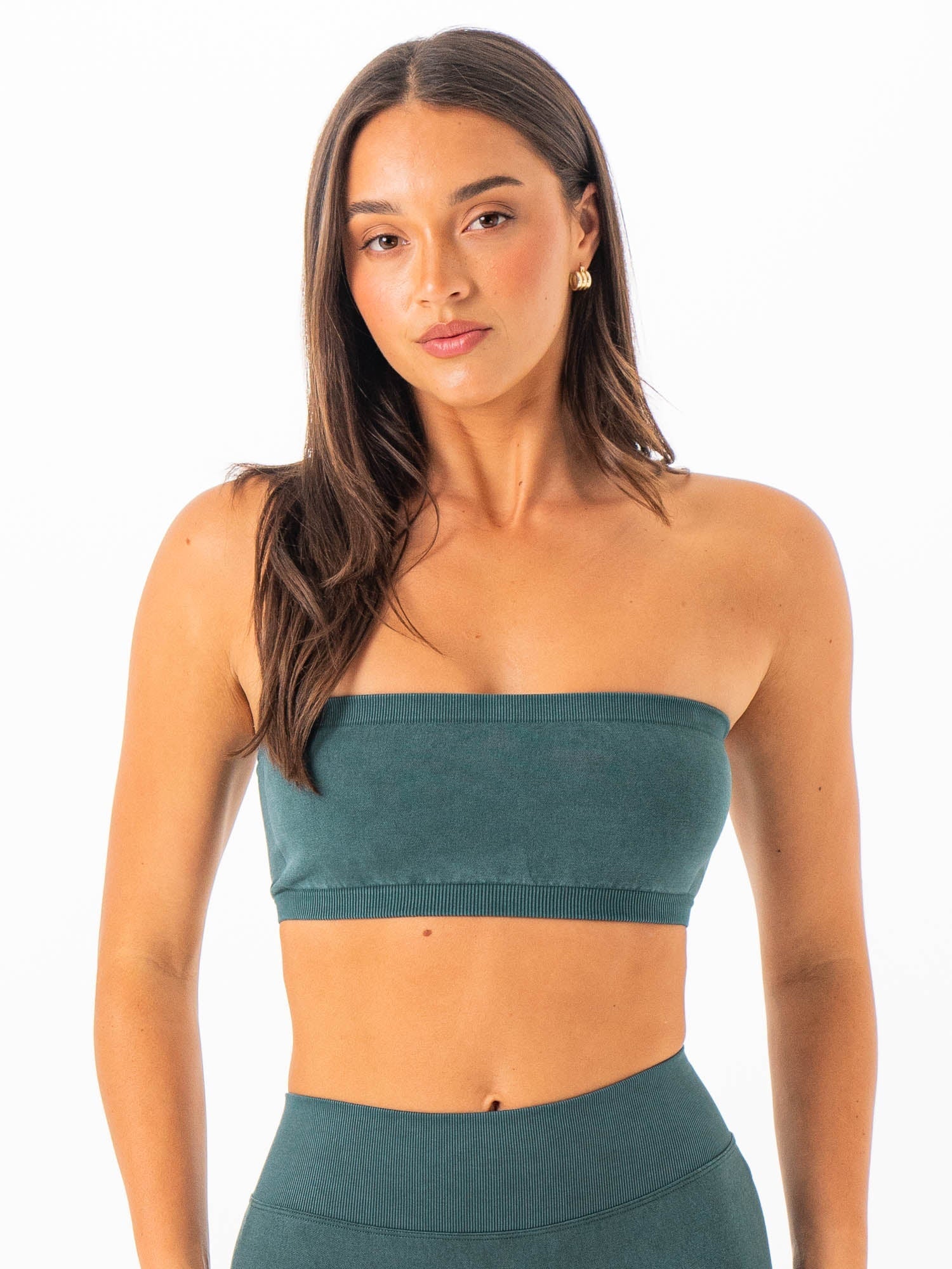 Stonewash Seamless Bandeau - Petrol