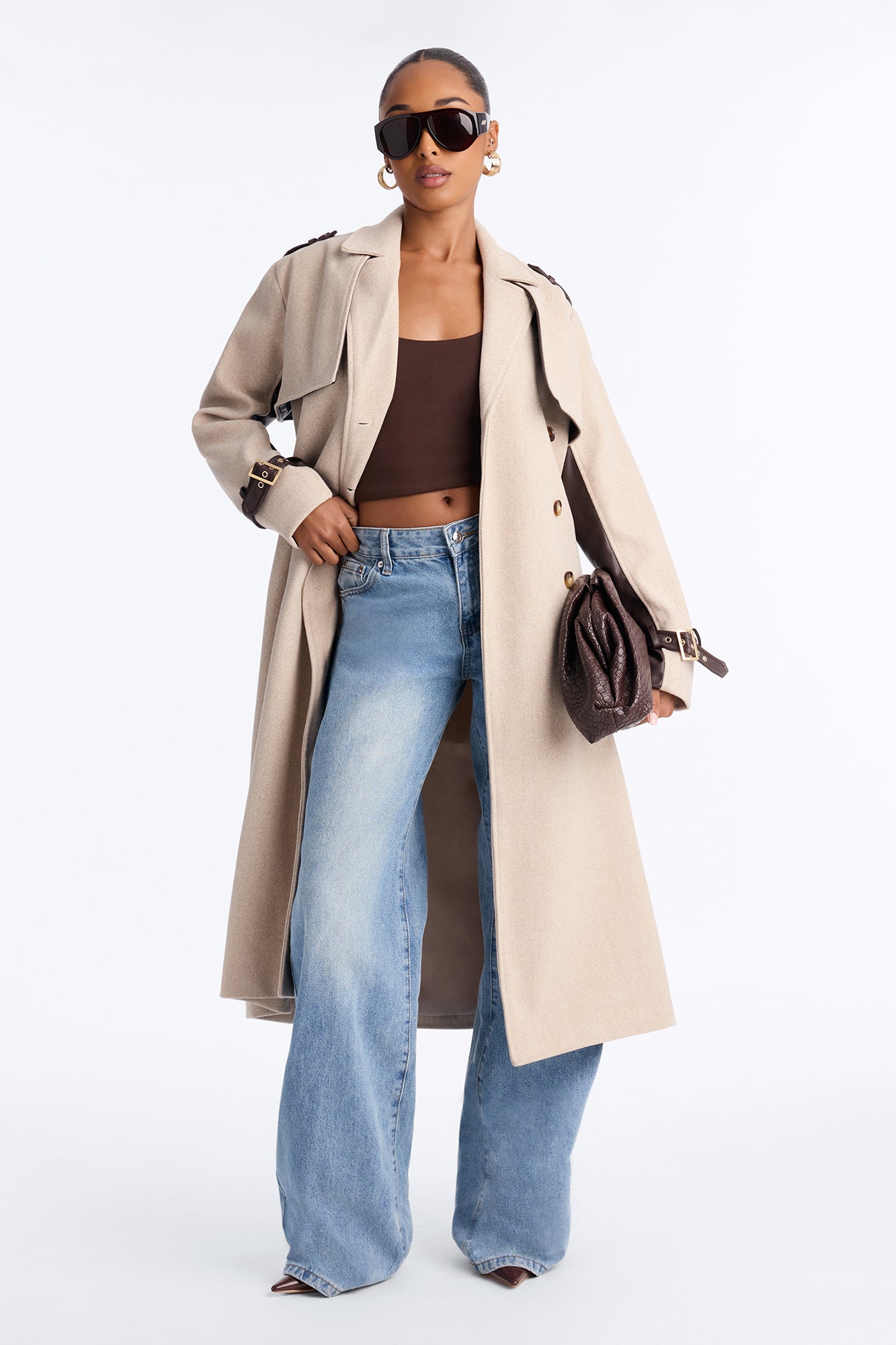 Not Too Casual Maxi Trench Coat - Oatmeal