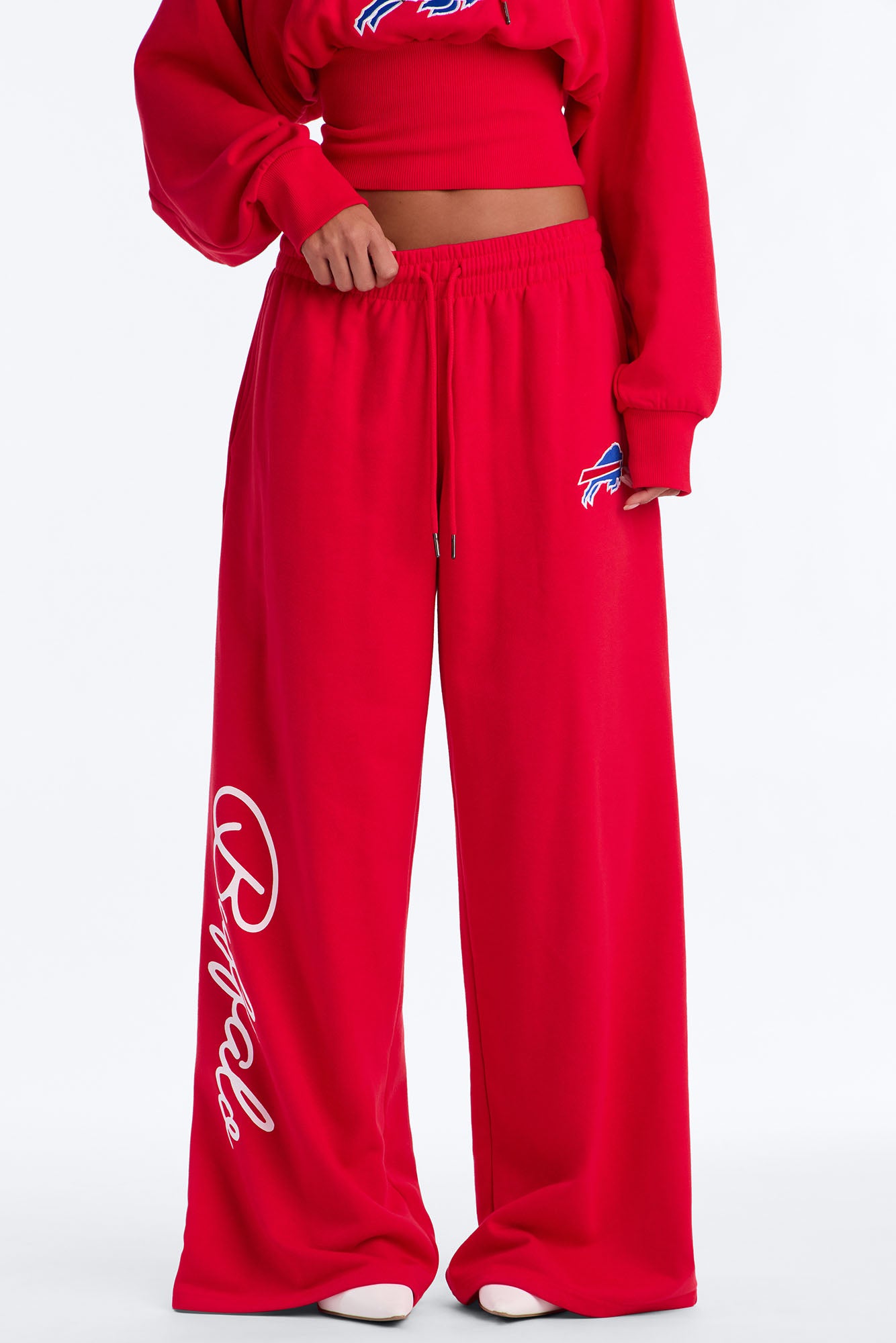 NFL Bills Wide Leg Sweatpant - Red