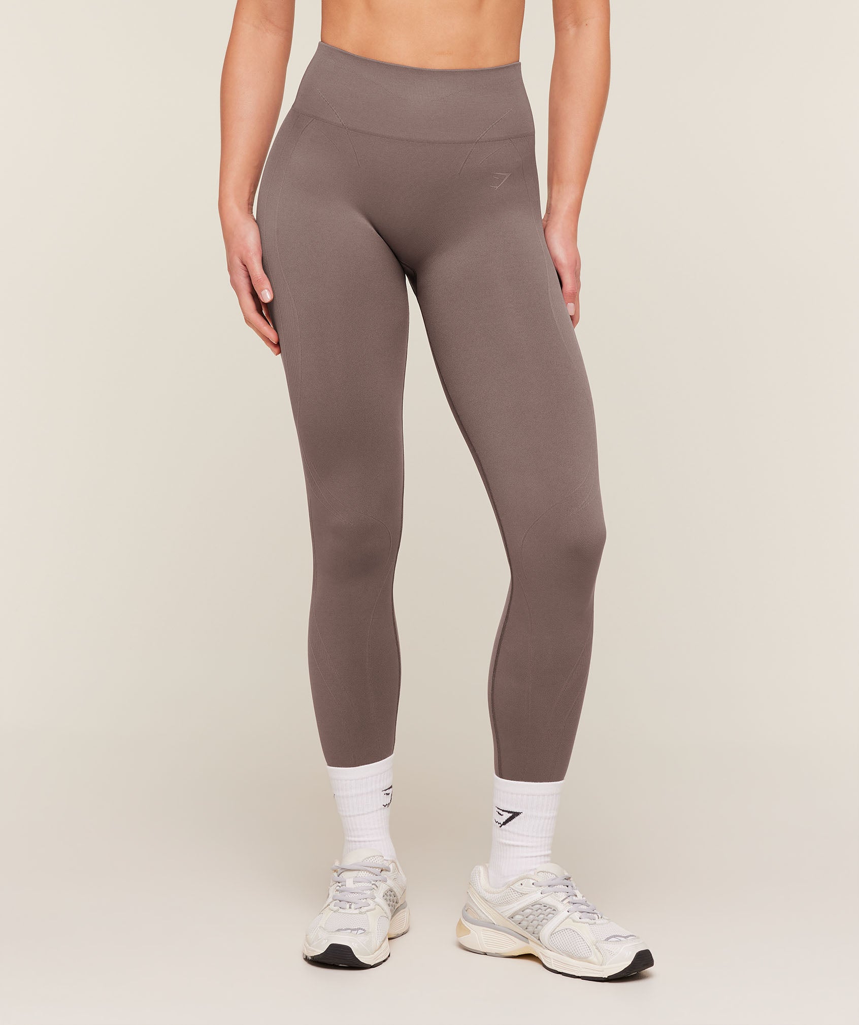Gymshark Poise Seamless Leggings - Cool Brown