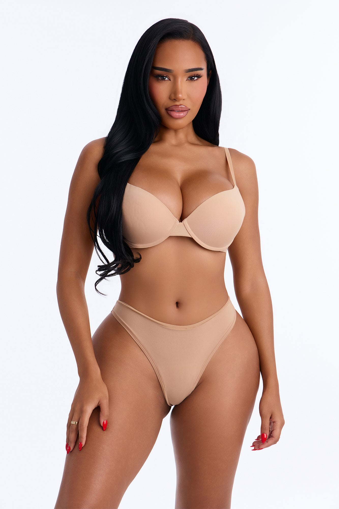 Let Me Live Thong Panty - Tan