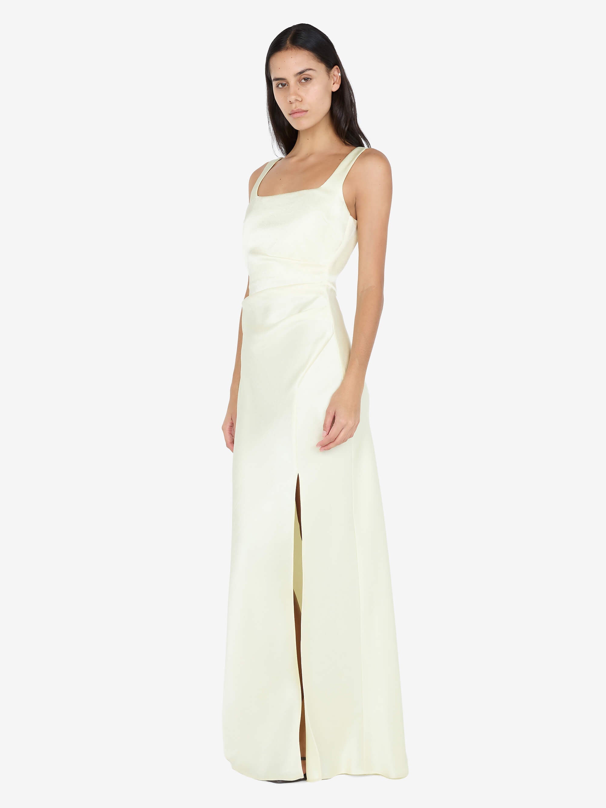 THE DREAMER SQUARE NECK DRESS - ICE YELLOW