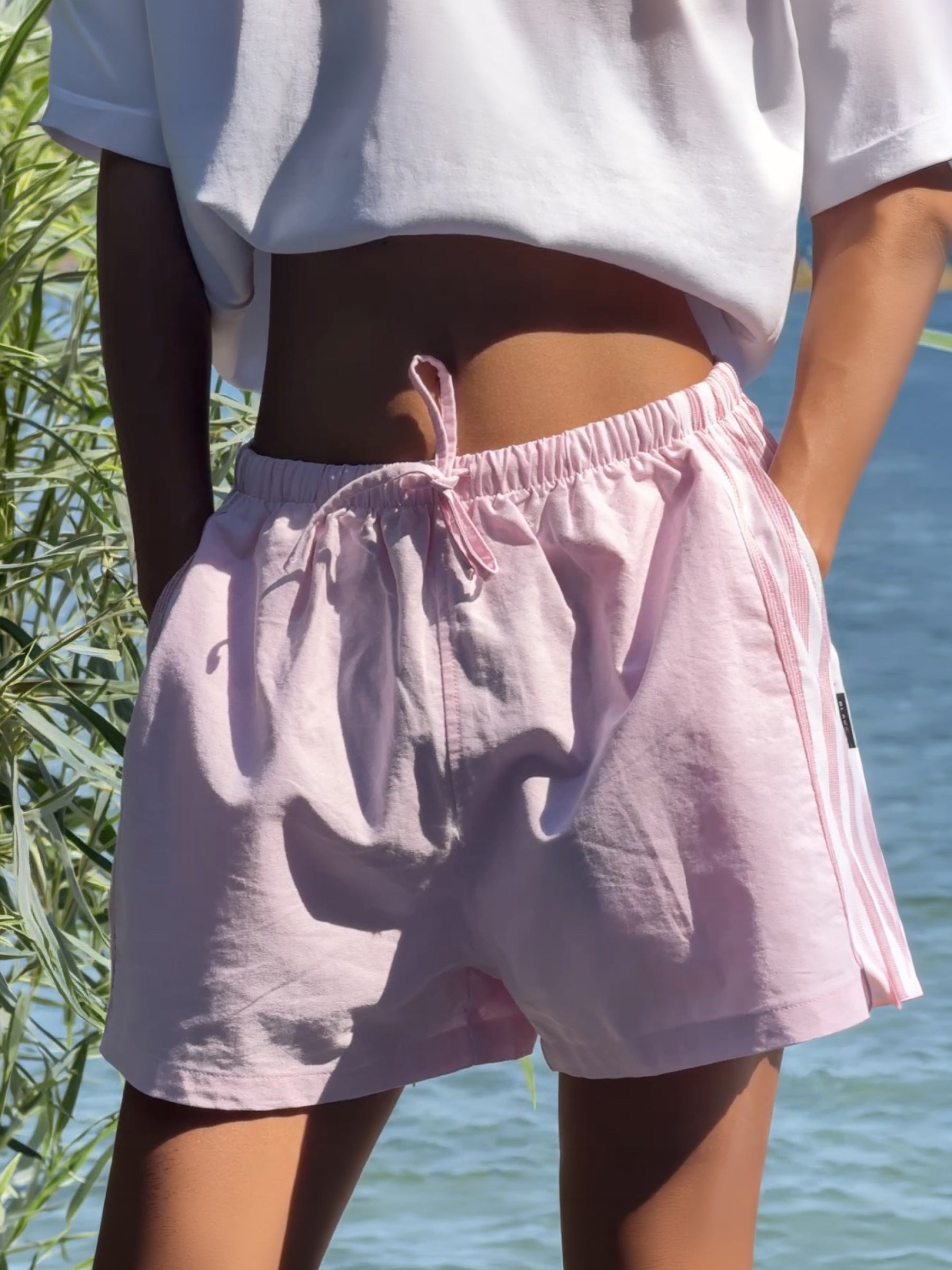 Sofia Stripe Shorts - Pink