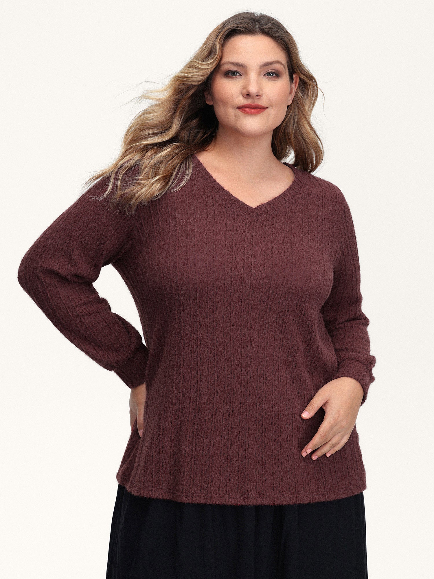 Textured Stretchy Furry Fabric T-Shirt