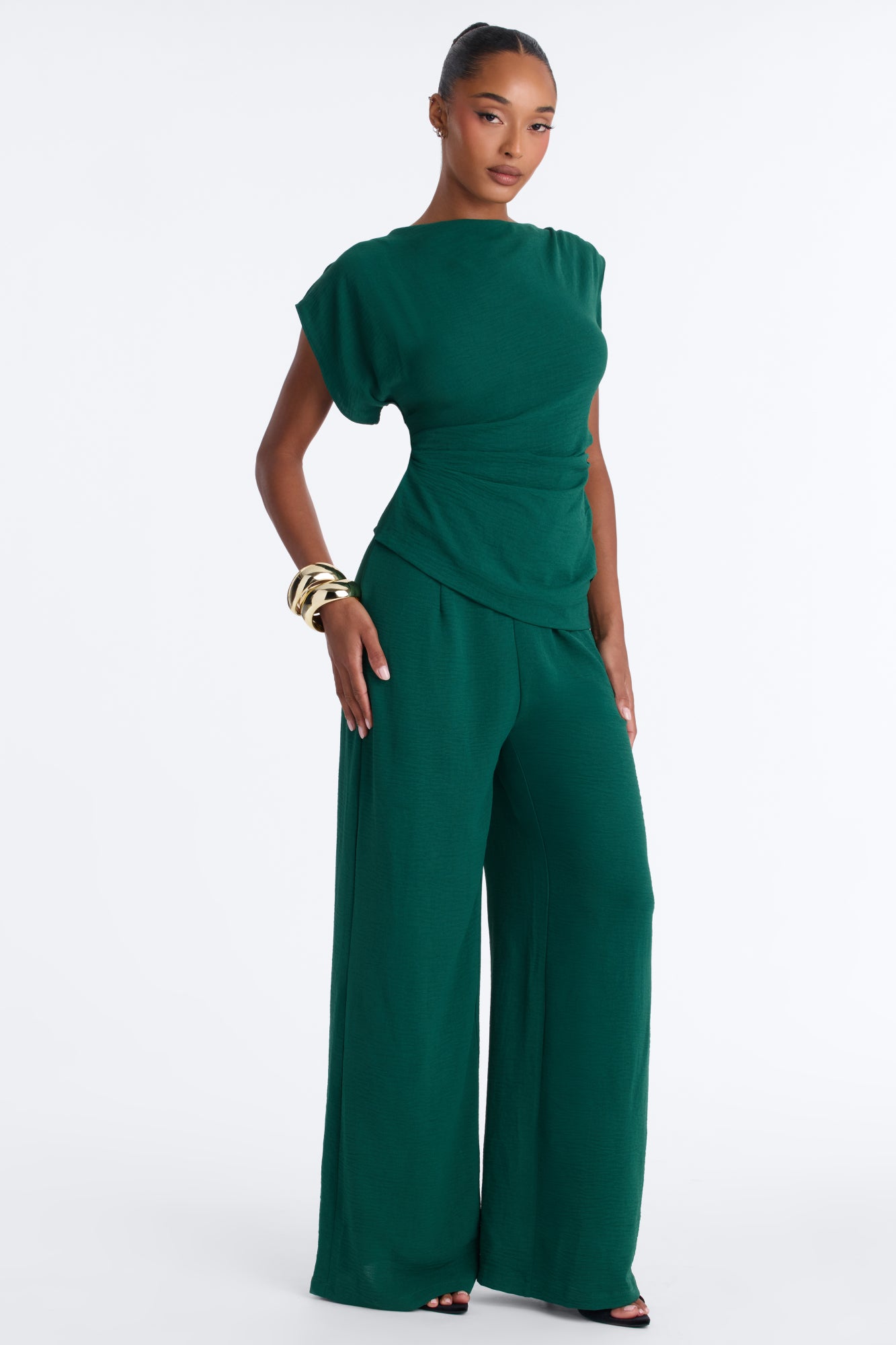 Best Influence High Neck Jumpsuit - Hunter