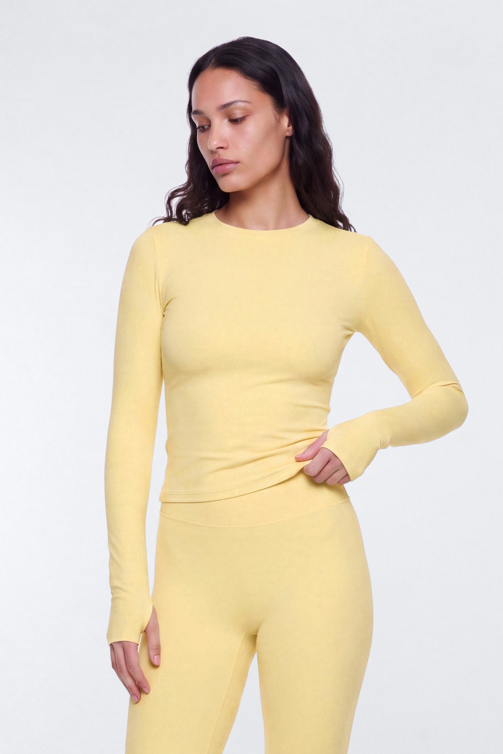 CloudForm™ Long Sleeve Active Top - Buttermilk