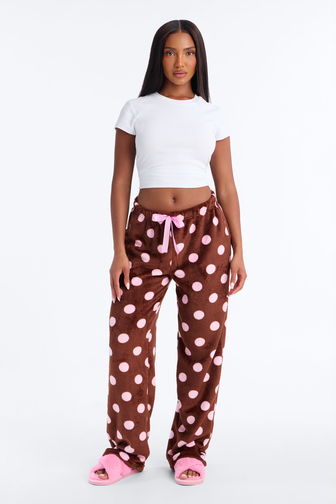 Pretty In Polka Dots PJ Pants - Chocolate