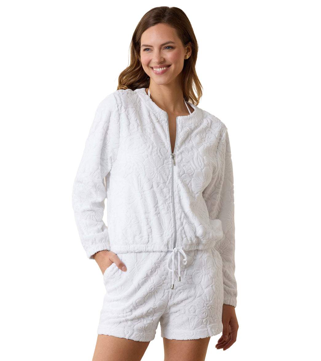 Tommy Bahama Women's Beach Terry Full Zip Jacket