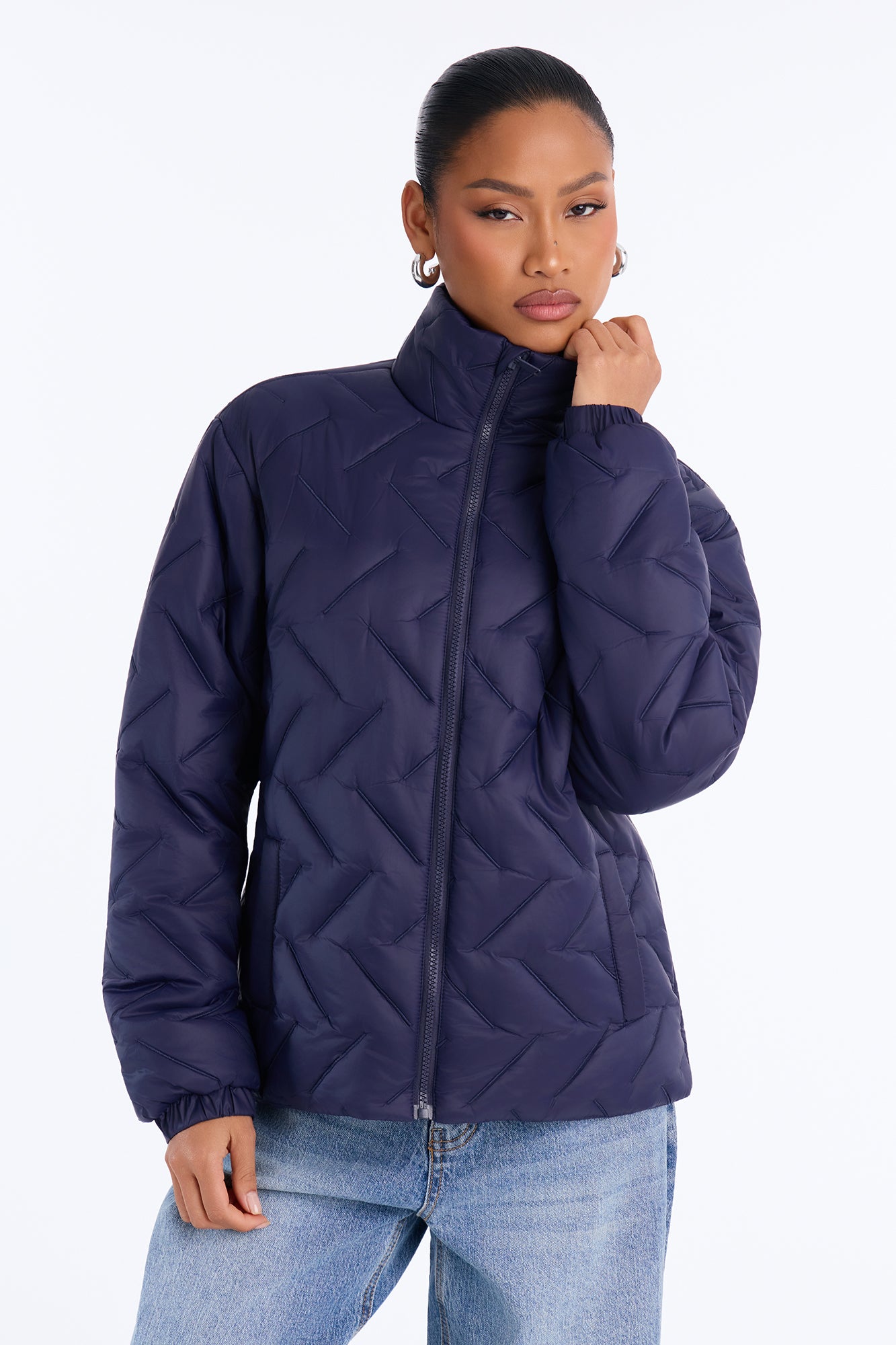 Ski Club Puffer Jacket - Navy