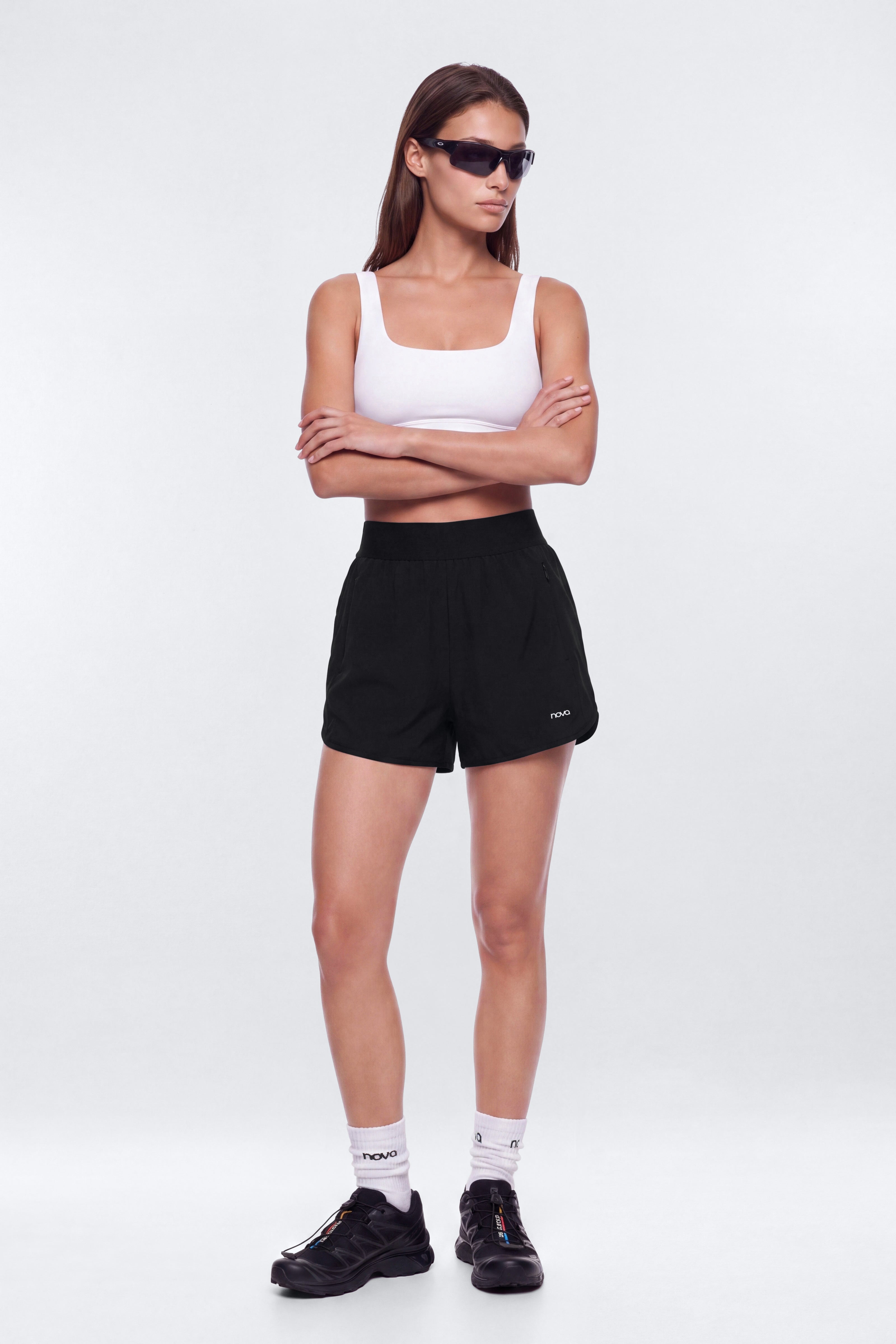 ActiveNylon™ 3″ Lightweight Flowy Short - Black