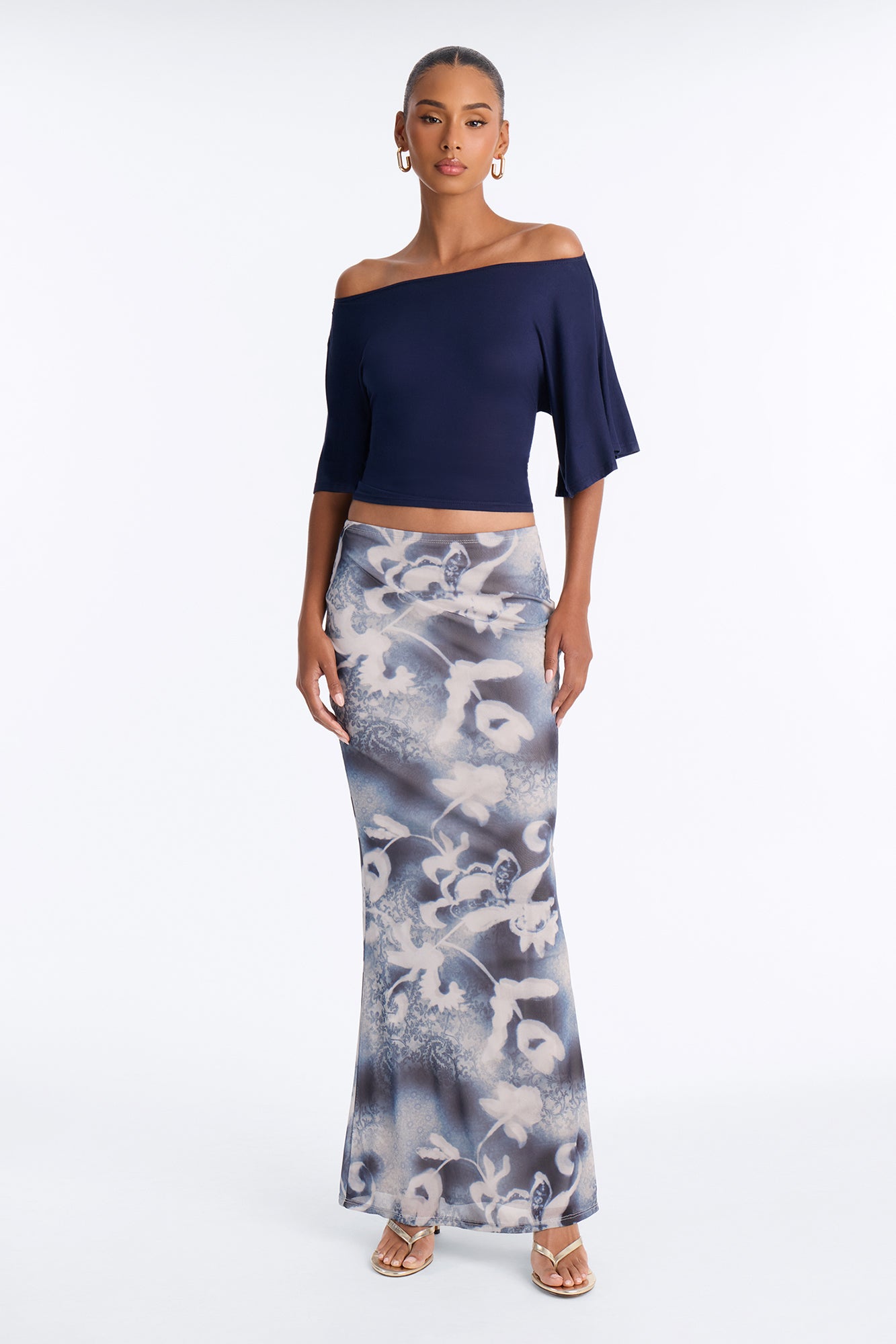 Piece Of Work Abstract Maxi Skirt - Blue/combo