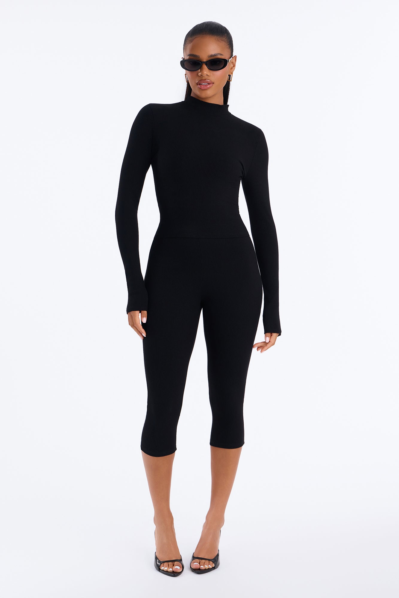 Rayanne Snatched Capri Set - Black