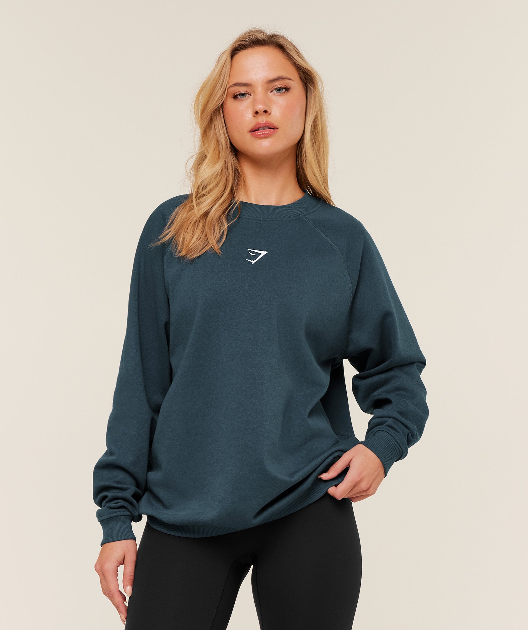 Gymshark Training Oversized Fleece Sweatshirt - Stealth Blue