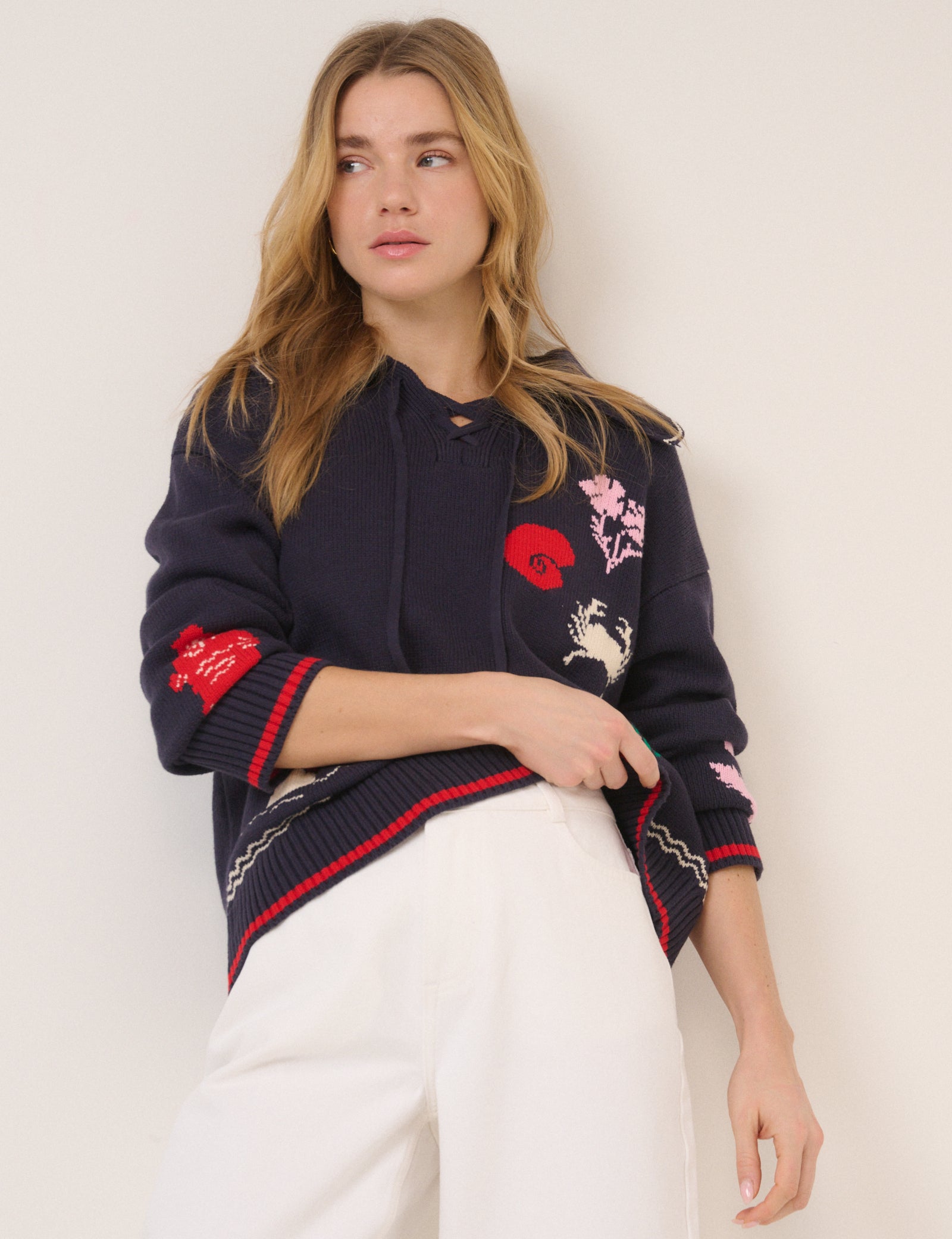 Navy Seascape Jumper