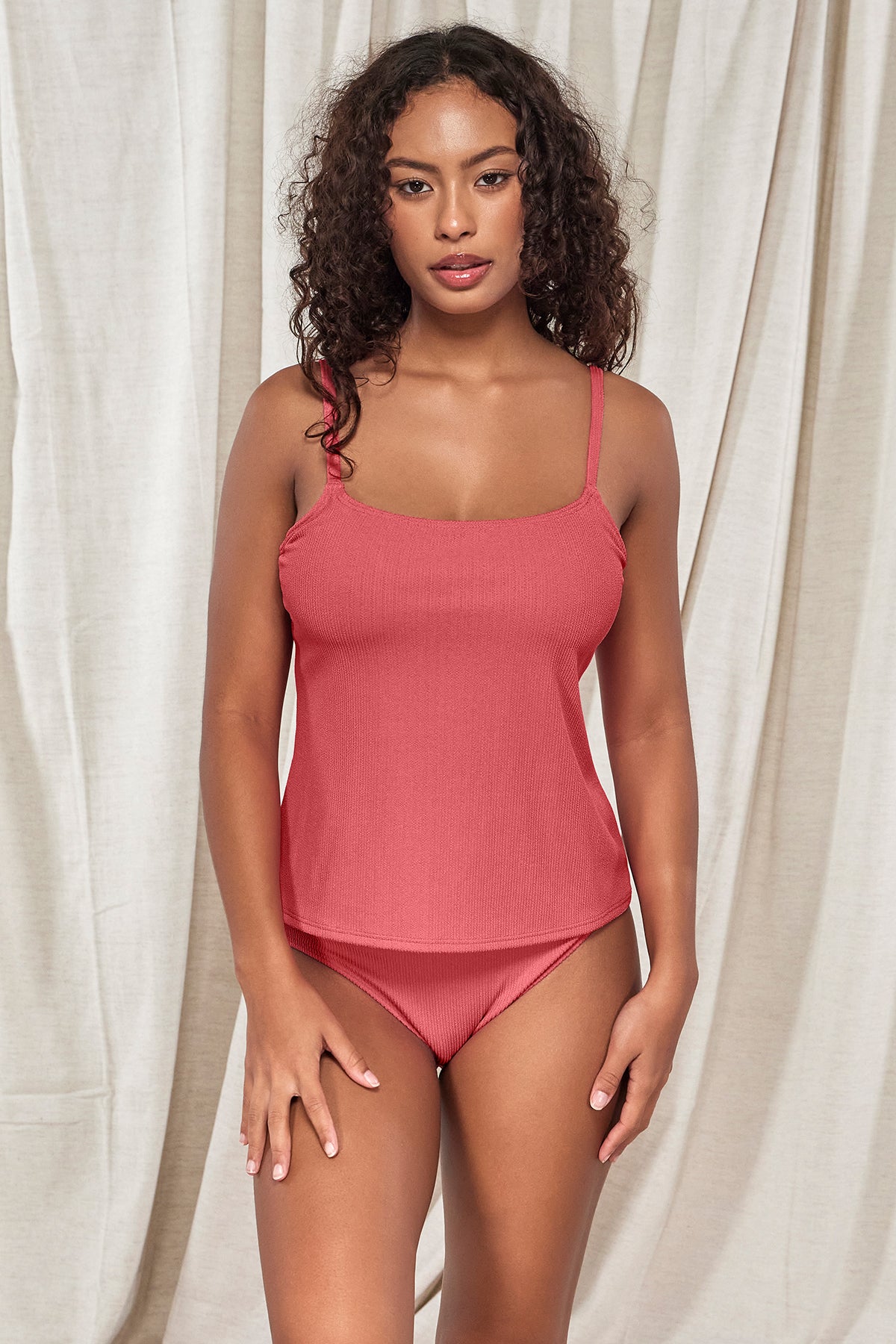 Pacifica by Sunsets Hibiscus Tea Coralie Tankini Top