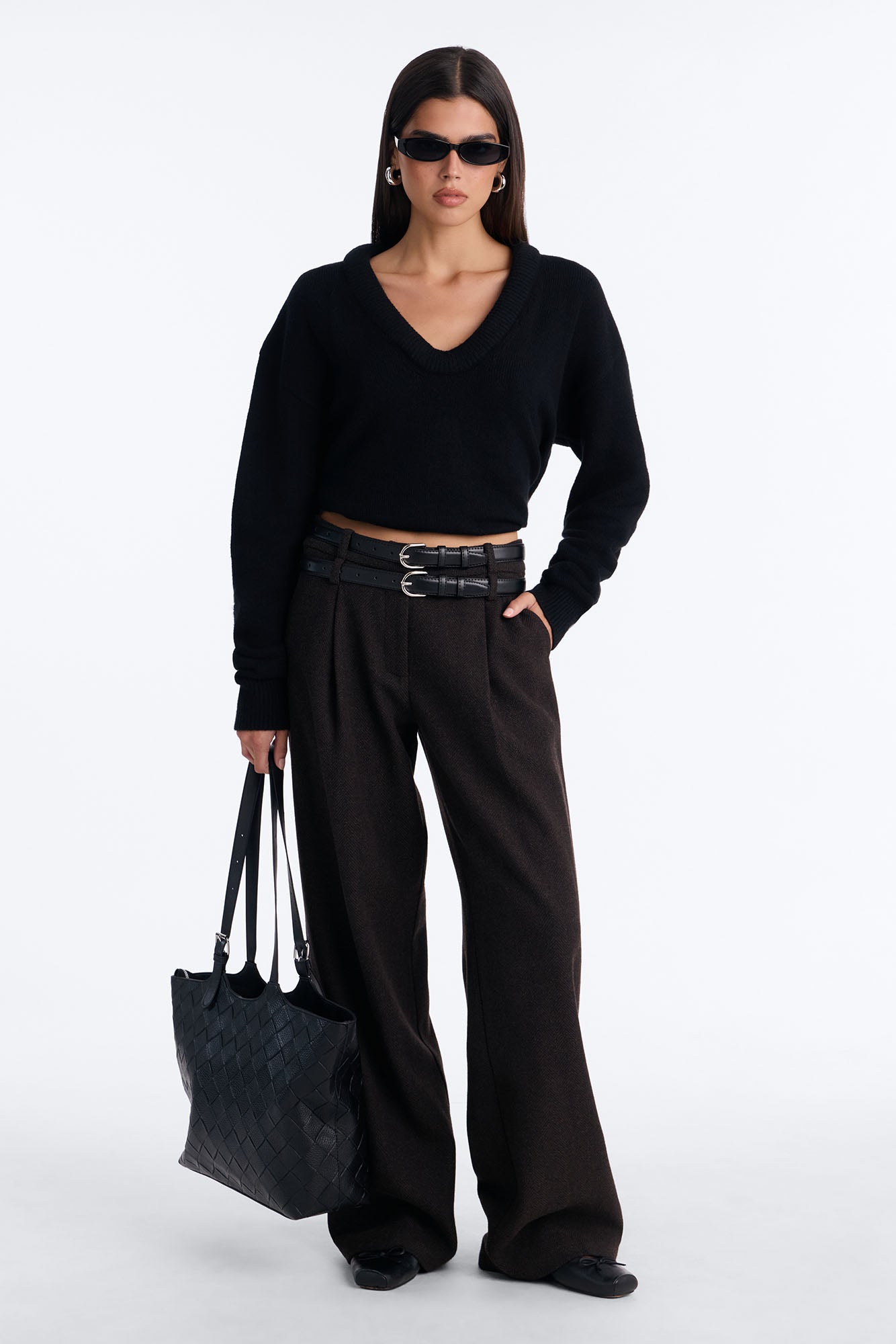 Heritage Chic Herringbone Trouser - Brown
