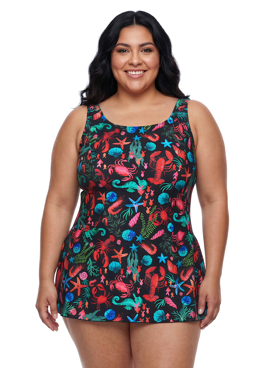 Sporti Plus Size Tide Pool Swim Dress