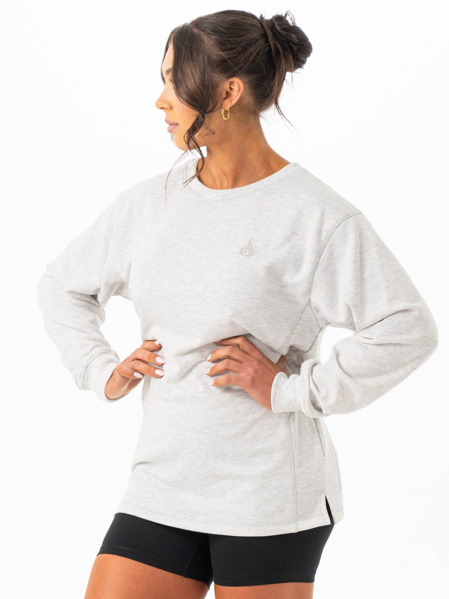 Force Crew Neck - Chalk Grey Marl