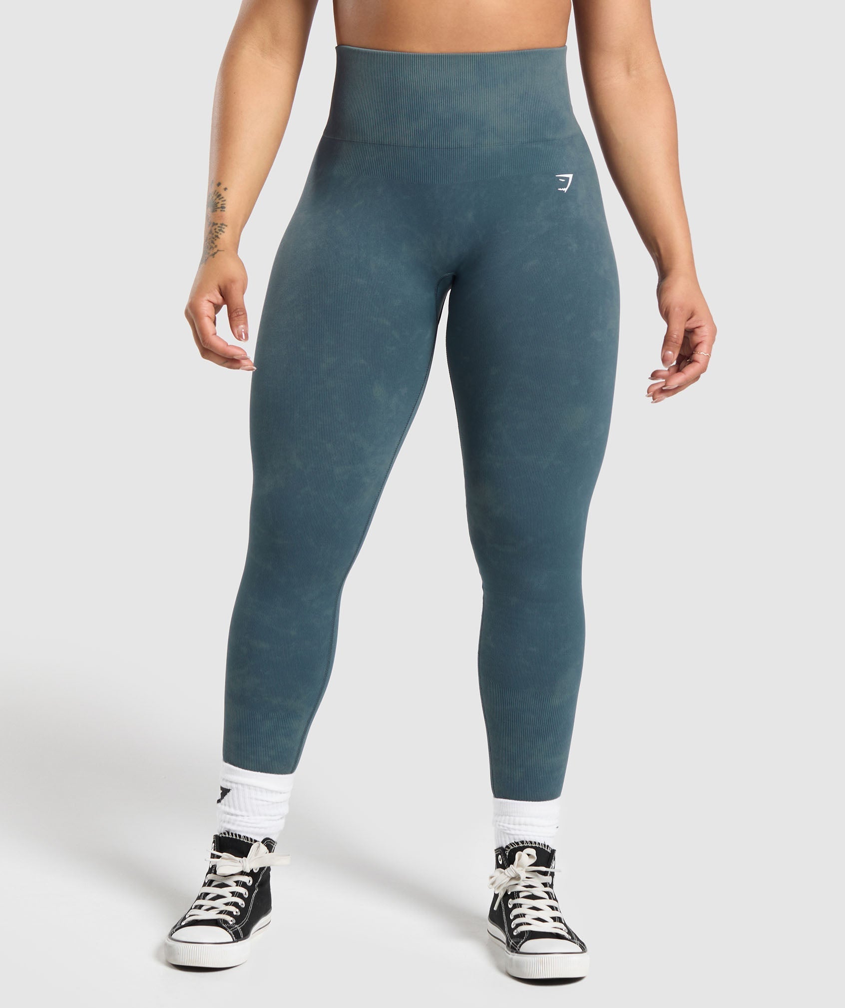 Gymshark Gains Seamless Legging - Titanium Blue