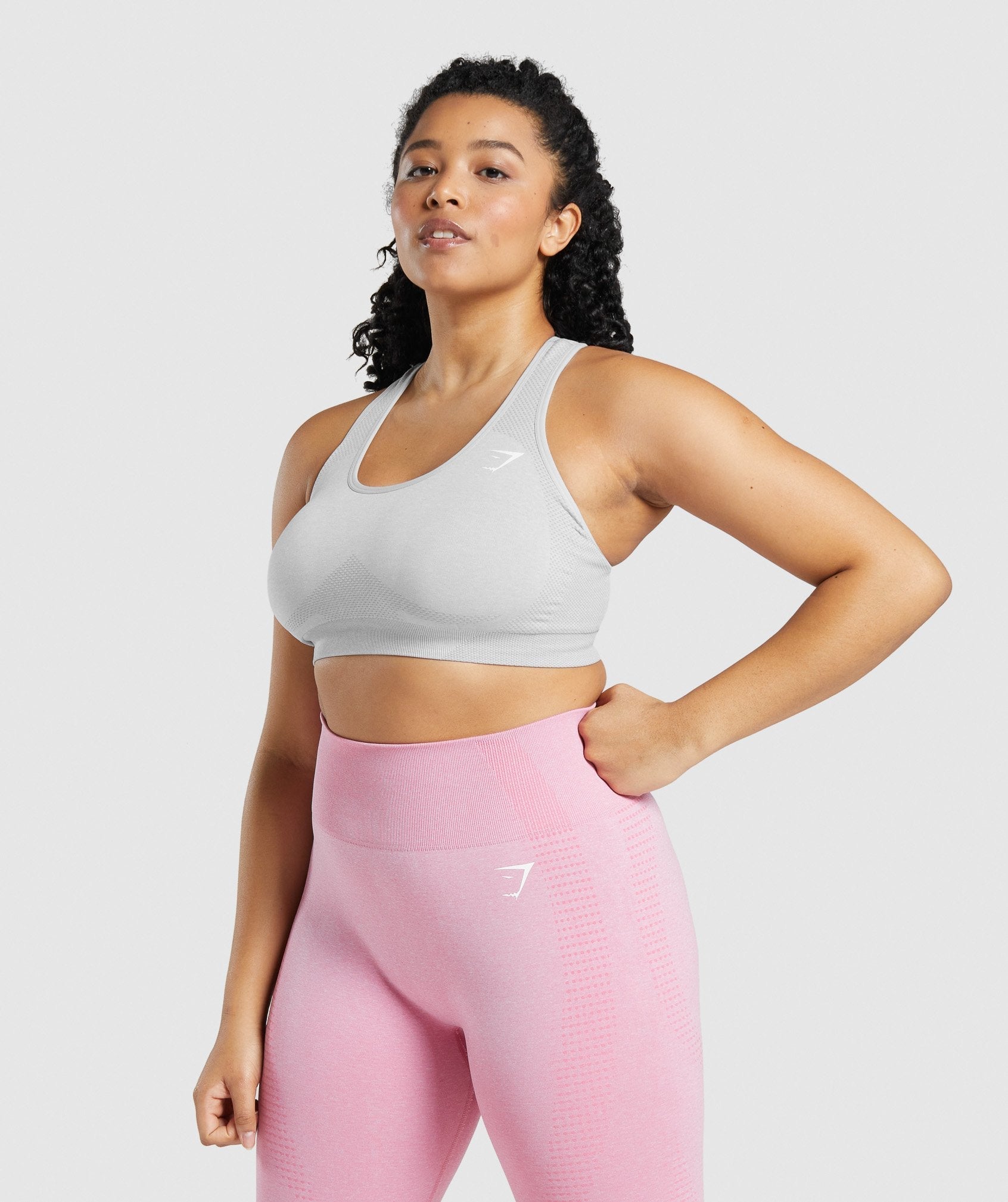 DNU - Gymshark Vital Seamless 2.0 Sports Bra - Light Grey Marl