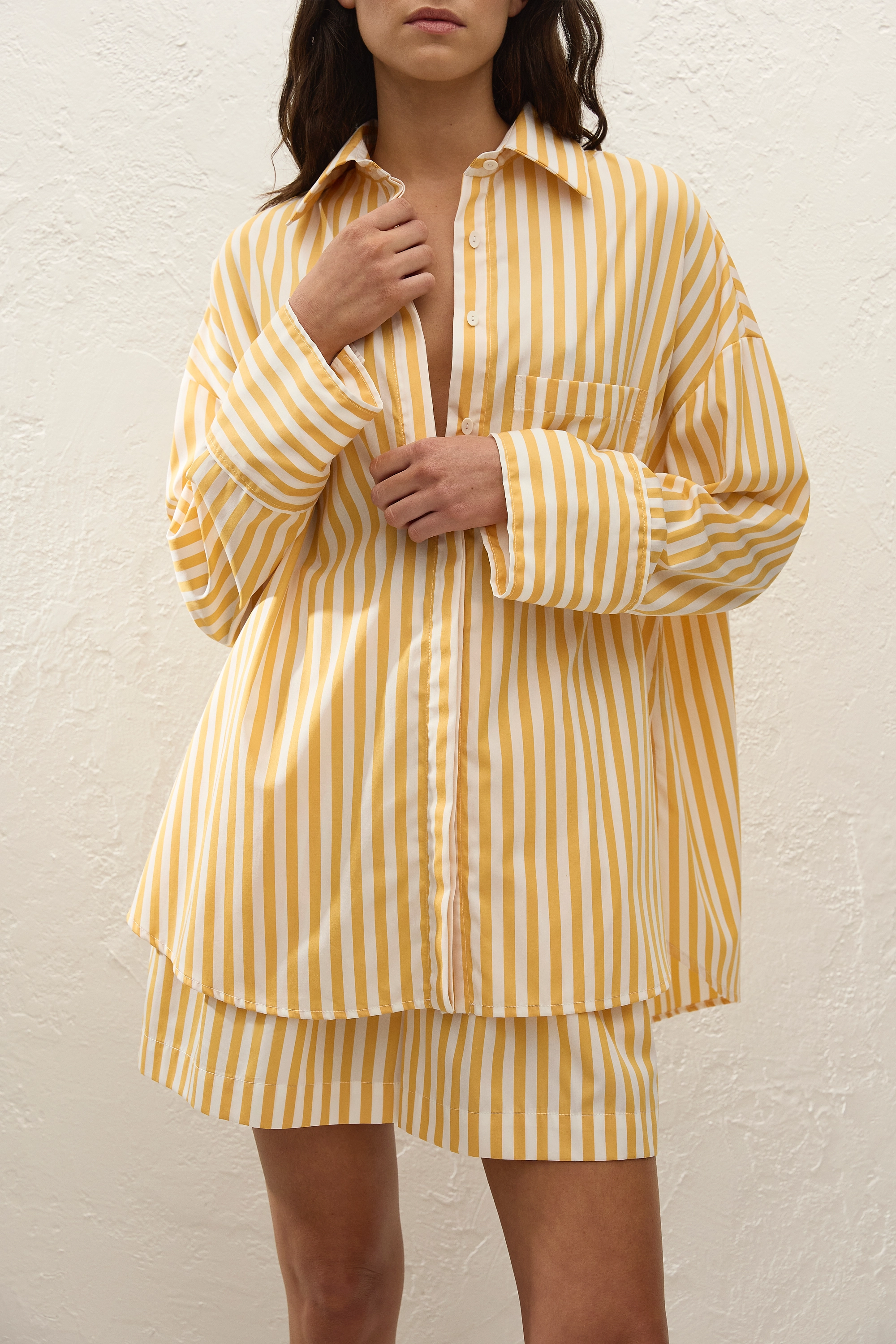 Clemente Shirt Orozco Stripe Mustard - Final Sale