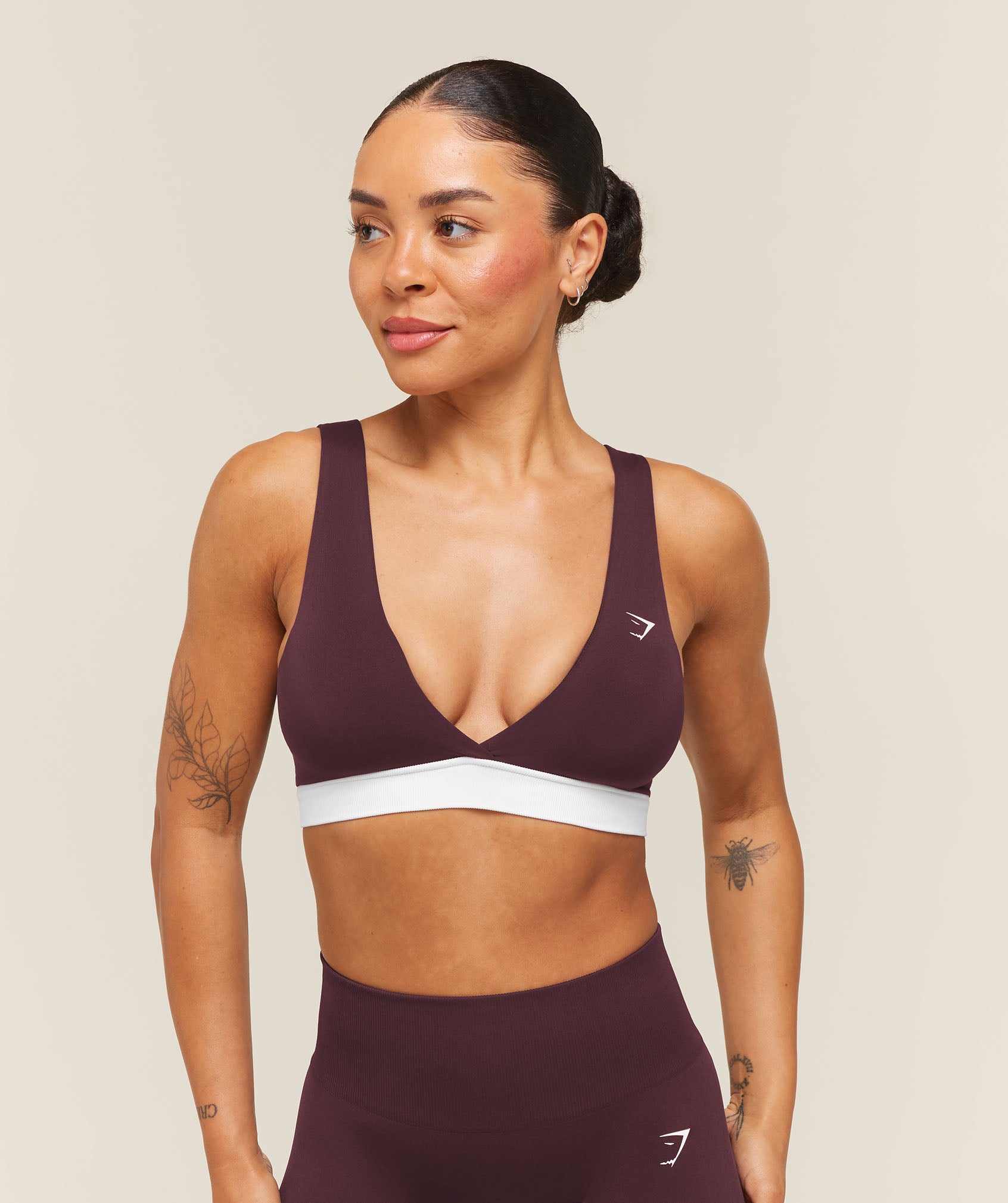 Gymshark Everyday Seamless Contrast Bra - Cherry Purple