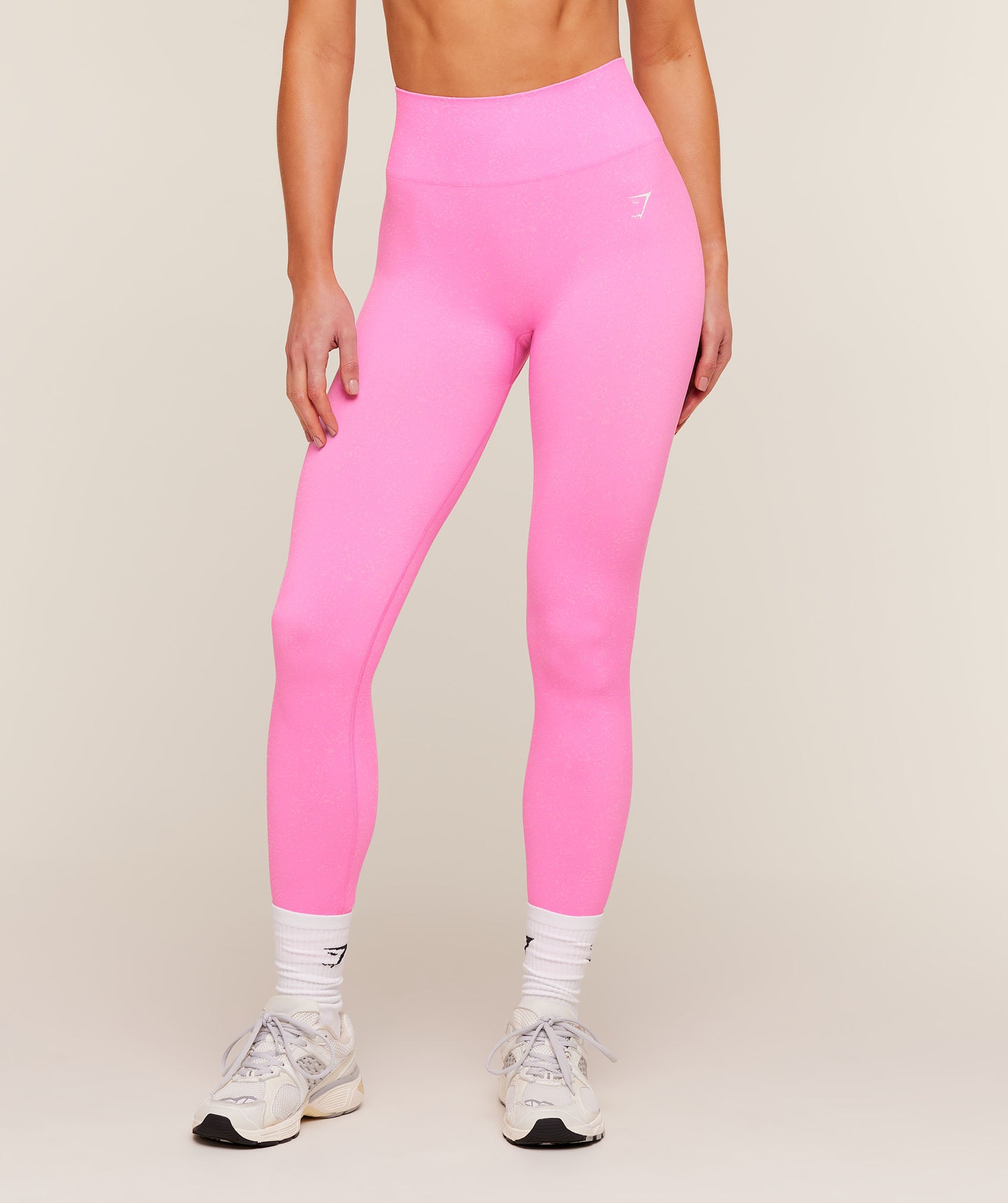 Gymshark Adapt Fleck Seamless Leggings - Focus Pink/Tinted White