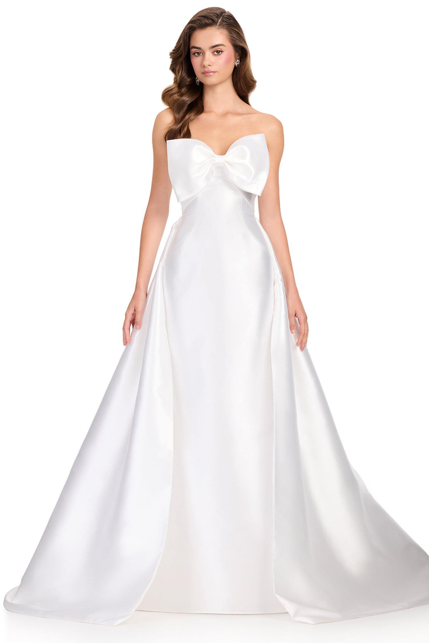 Ashley Lauren 12405 - Pleated Overskirt Strapless Prom Ballgown
