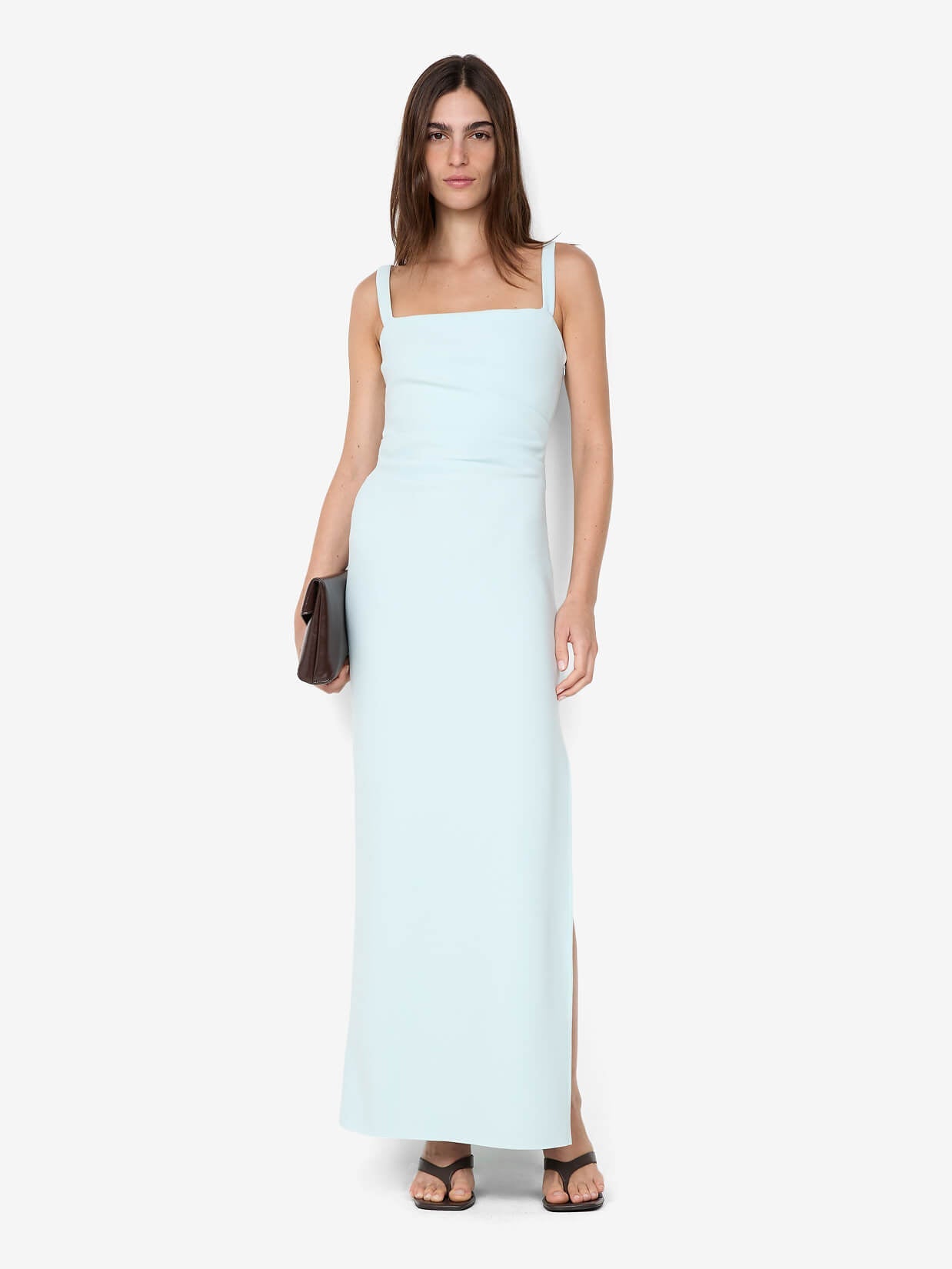 LEORA TUCK MAXI DRESS - ARCTIC BLUE