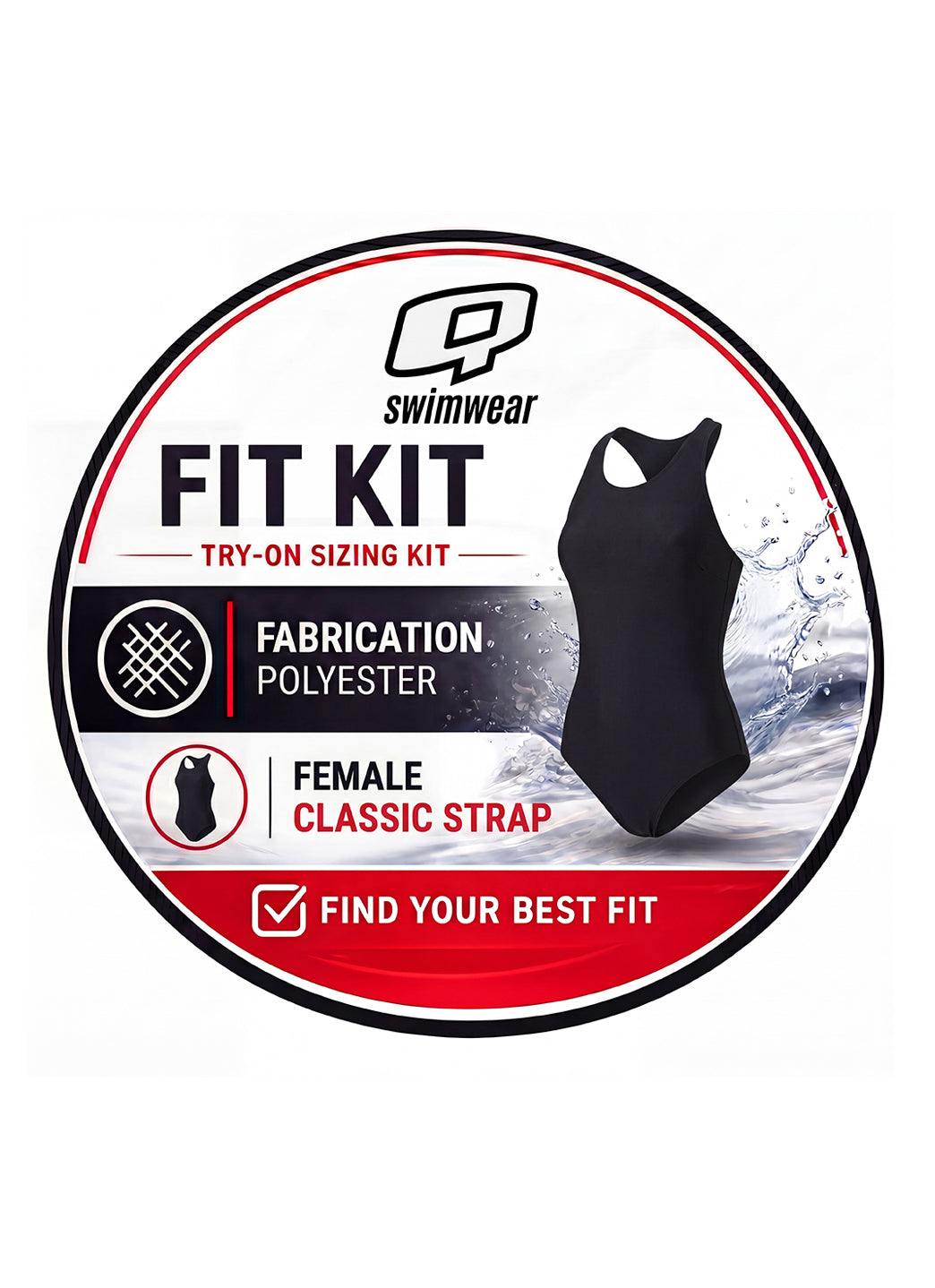 Q Swimwear Poly Fit Kit Classic Strap One Piece Swimsuit