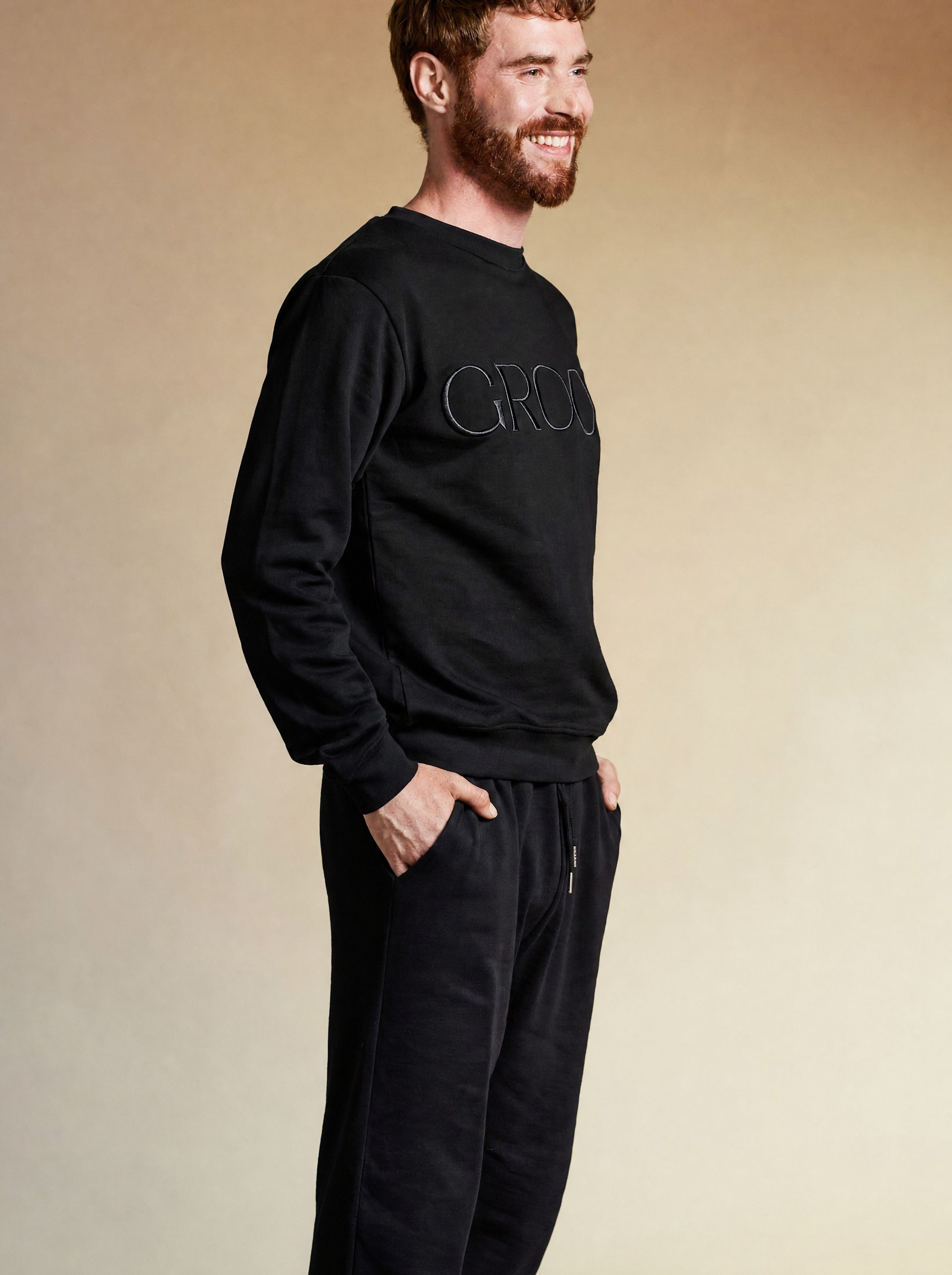 Embroidered GROOM Sweatshirt & Joggers Set