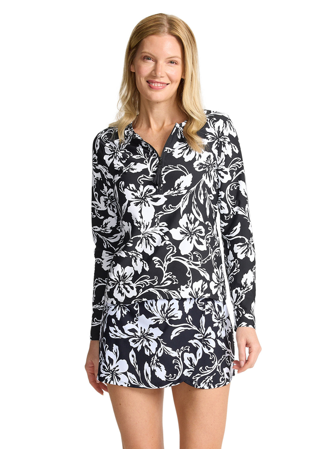 Tommy Bahama Women's Sunset Blooms Longsleeve Rash Guard