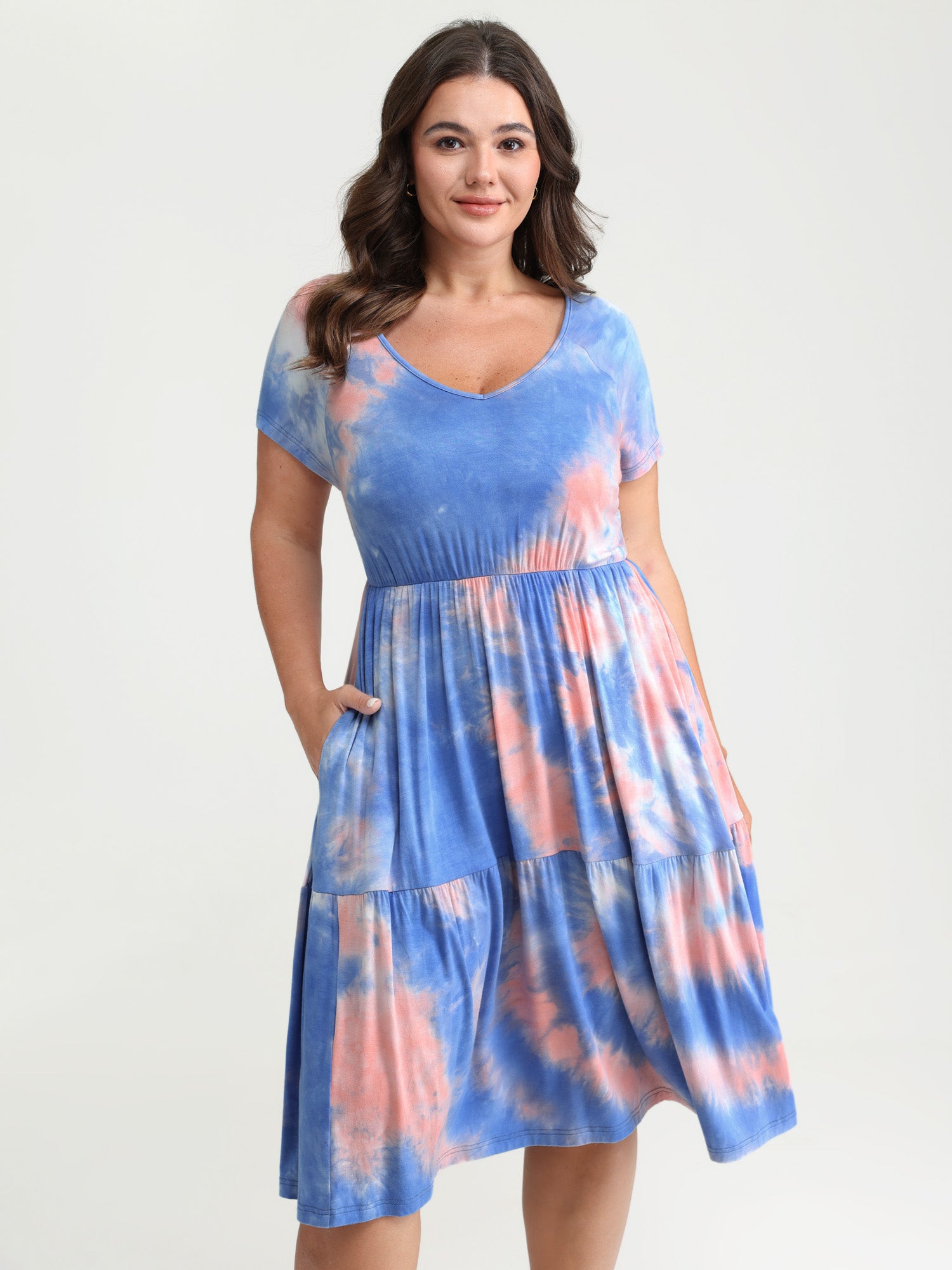 Supersoft Tie-Dye Pockets Midi Dress