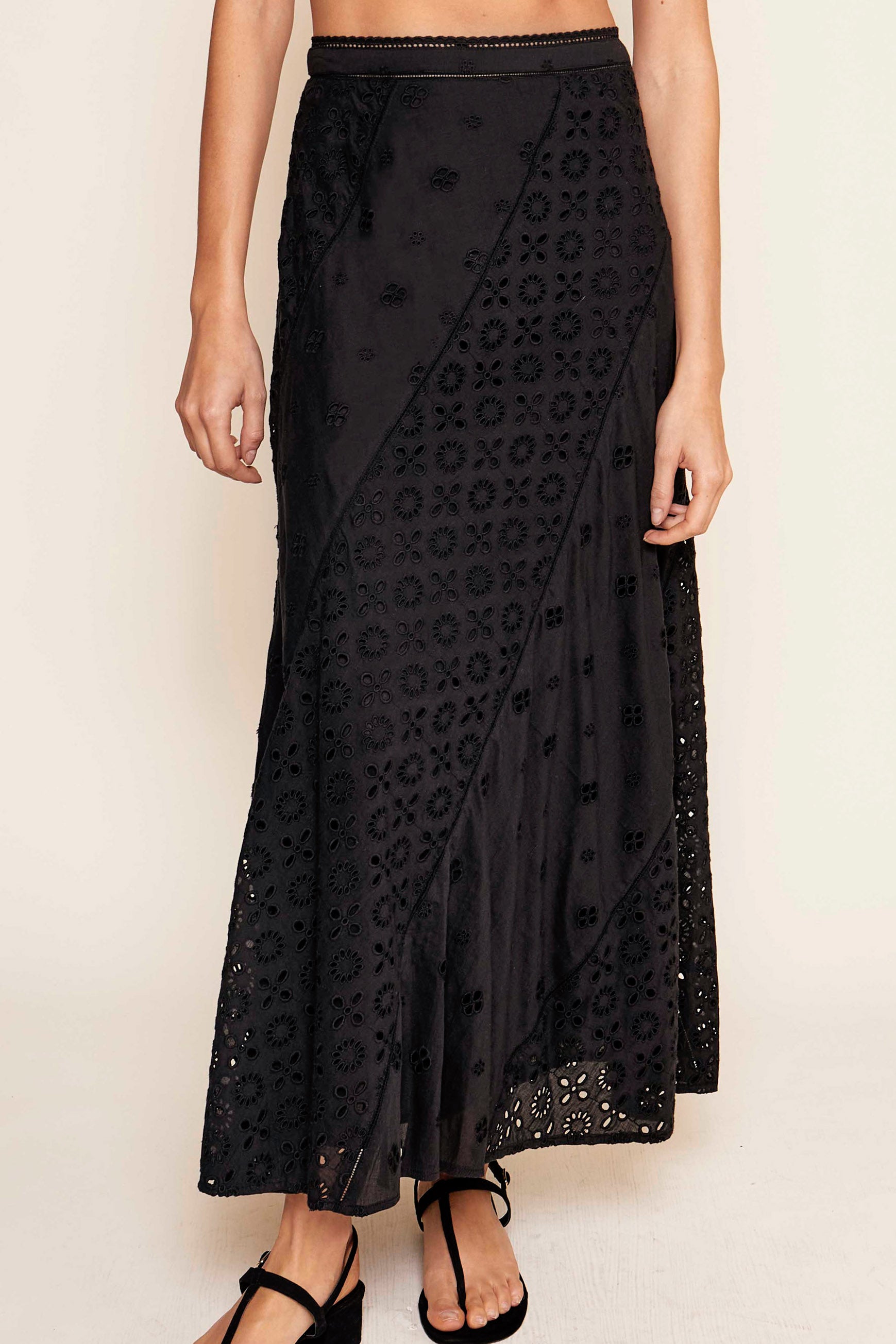 hudson - broderie mix black