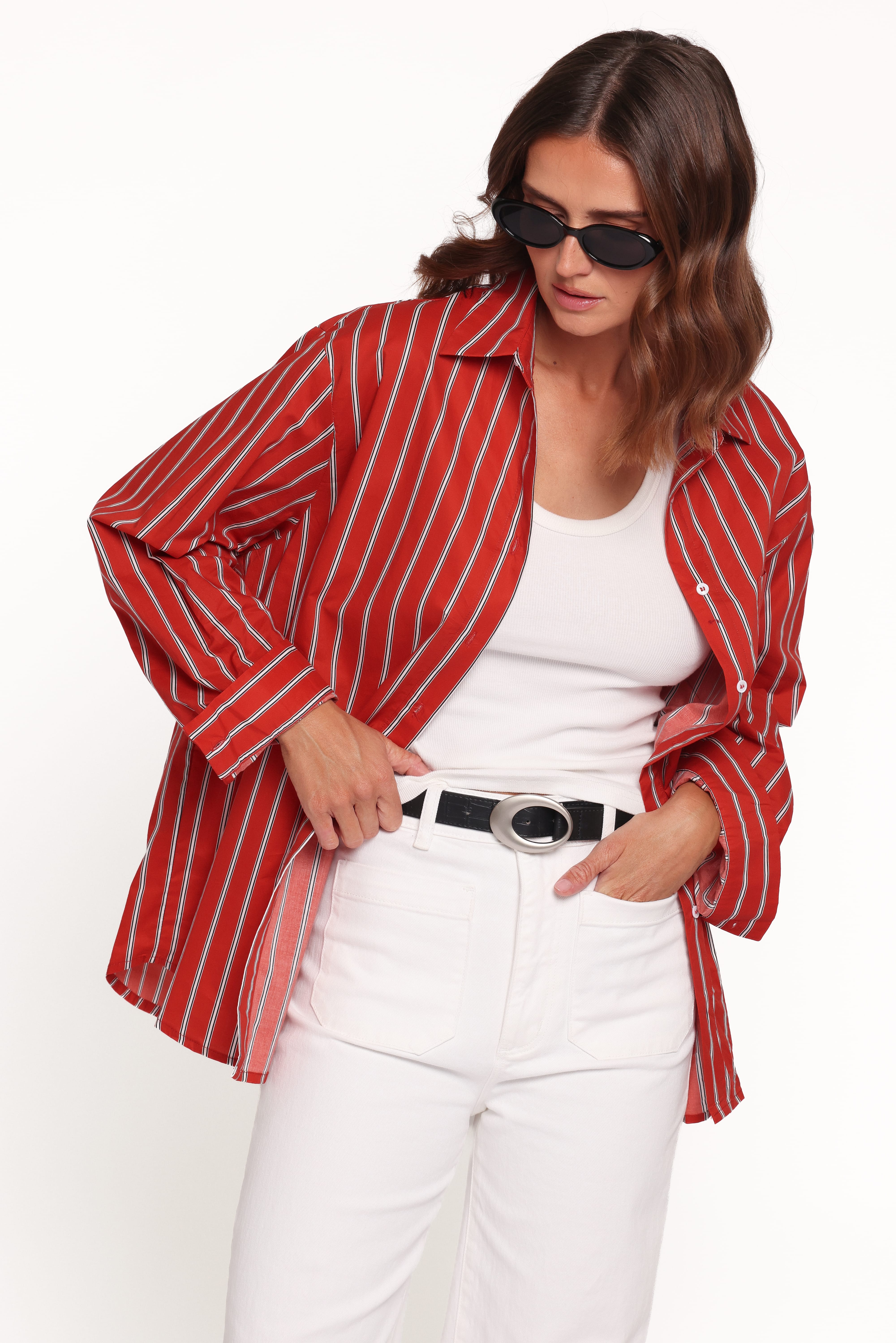 Palmer Button Down Shirt - Red Stripe