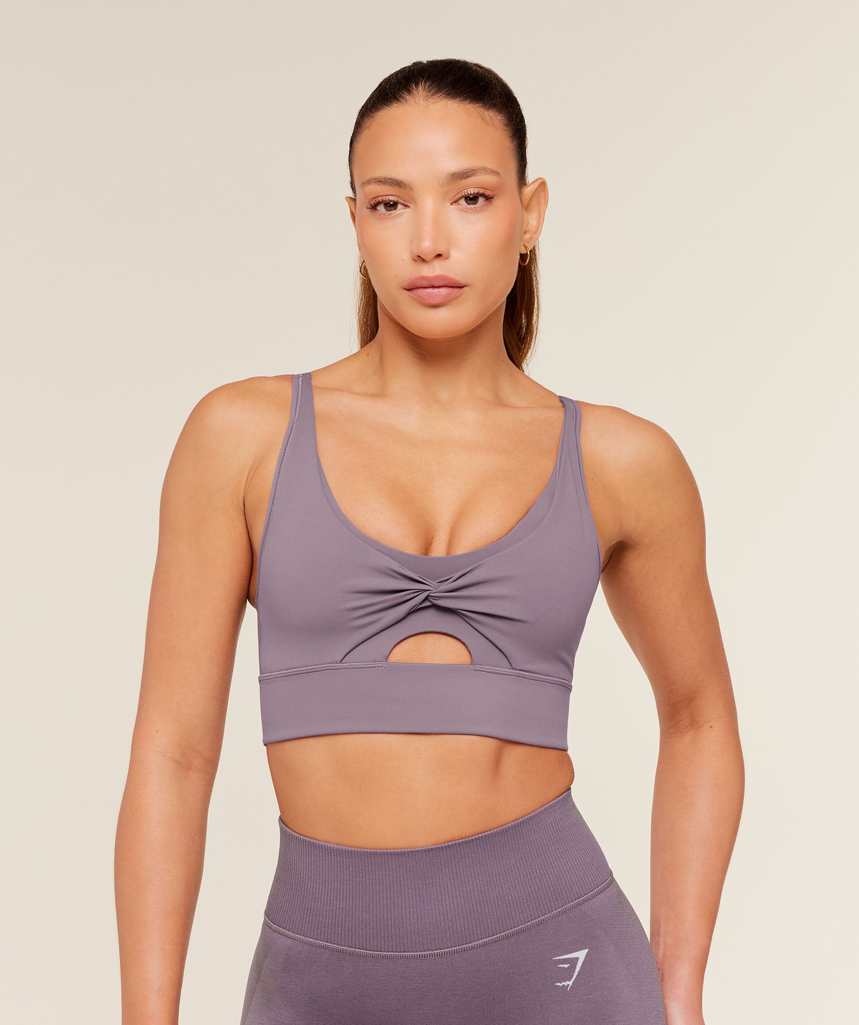 Gymshark Twist Front Sports Bra - Dusk Purple