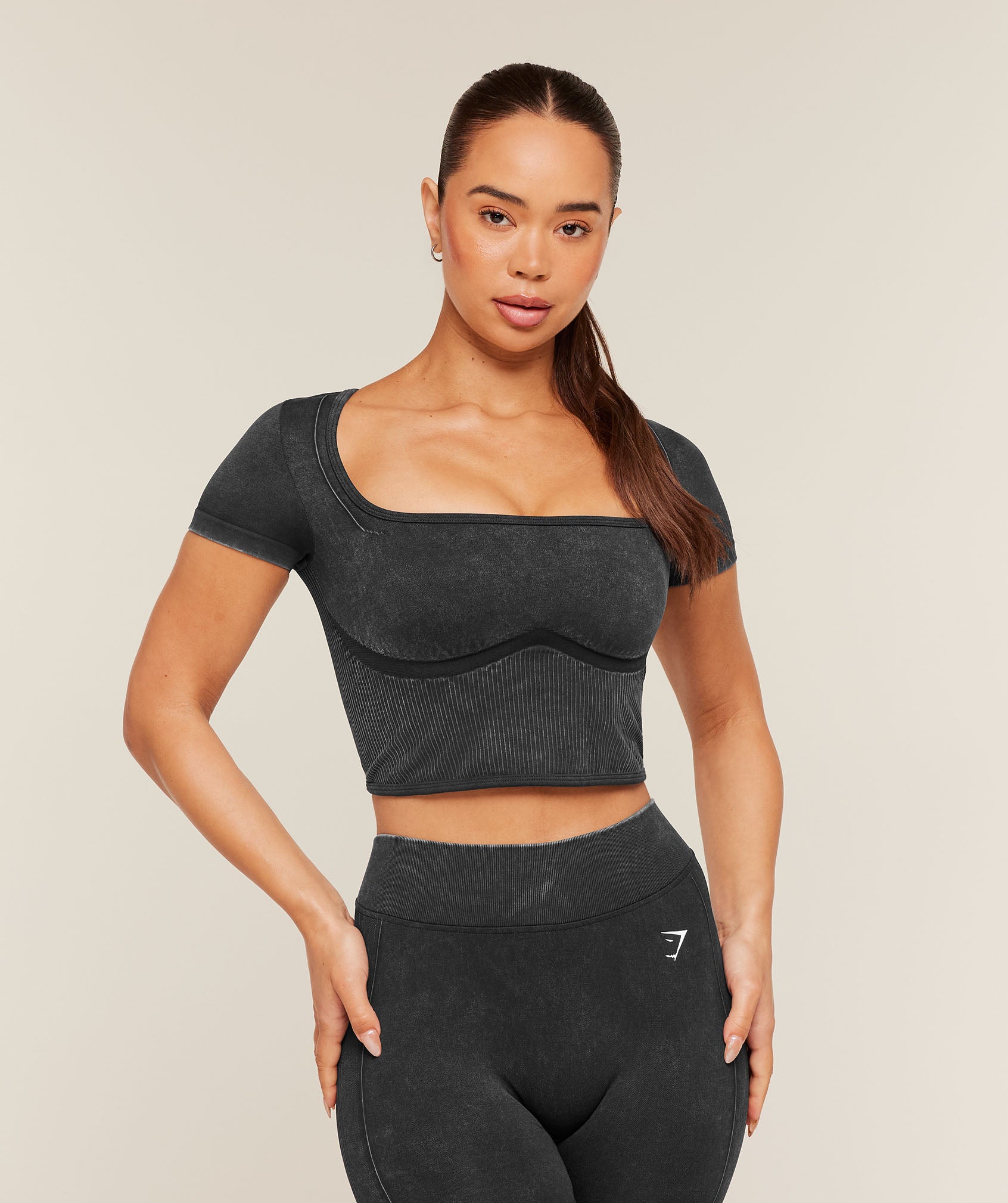 Gymshark x Bratz Crop Top - Black/Wash